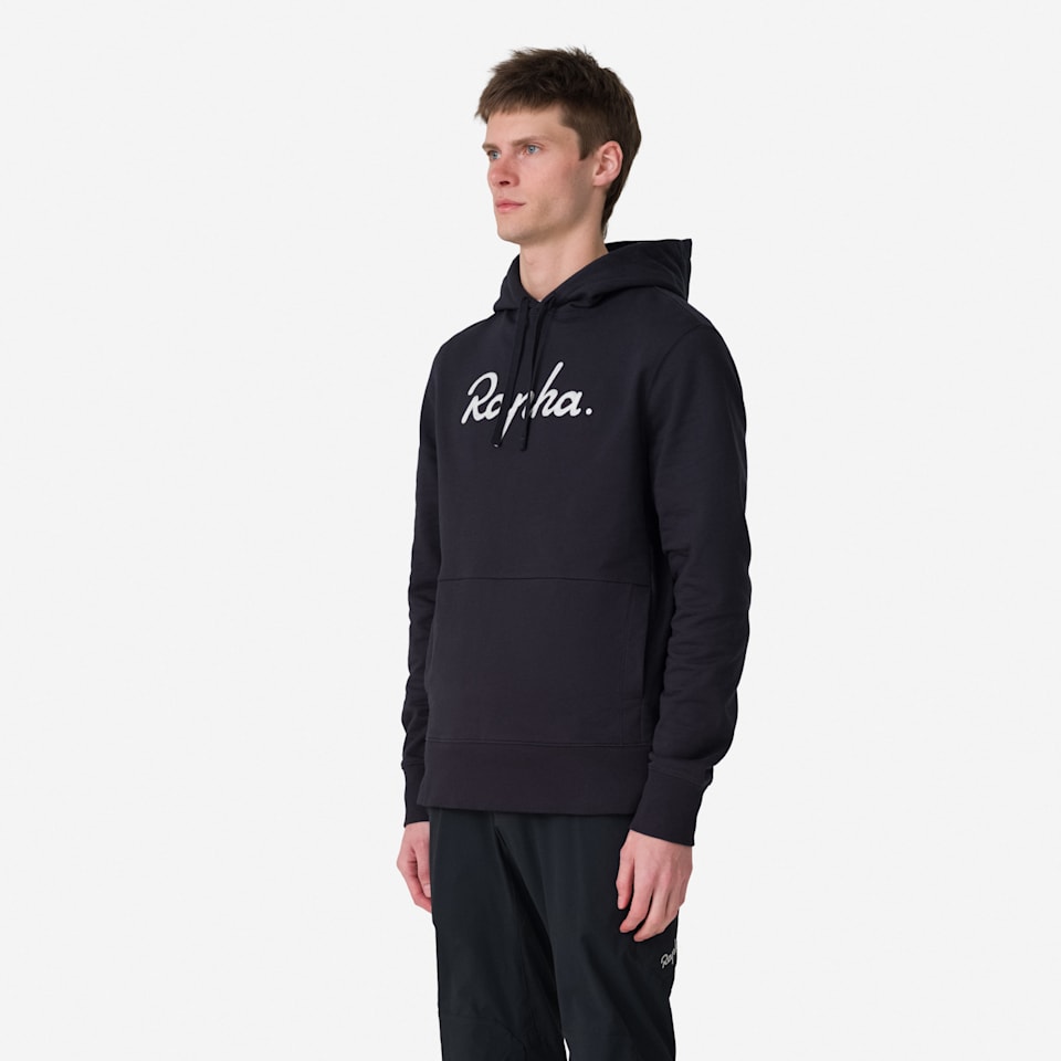 Rapha logo pullover hoodie black S-