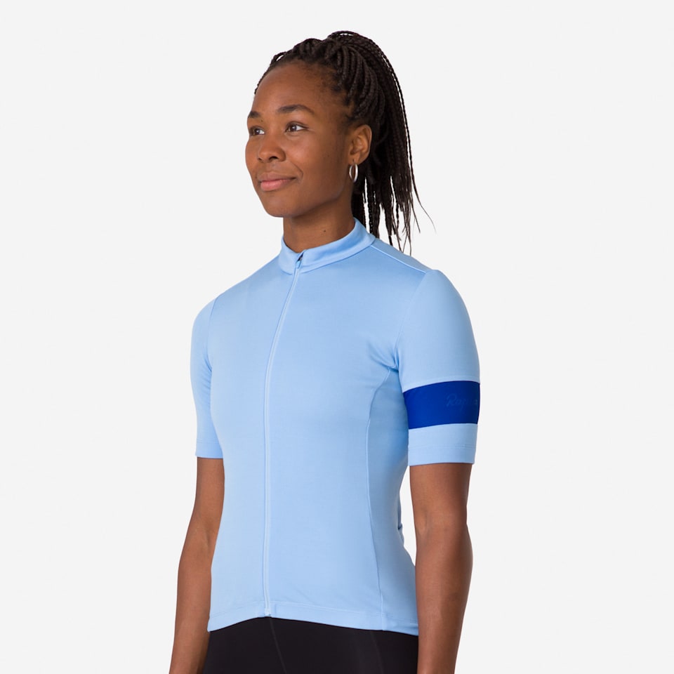 Light blue cycling best sale jersey