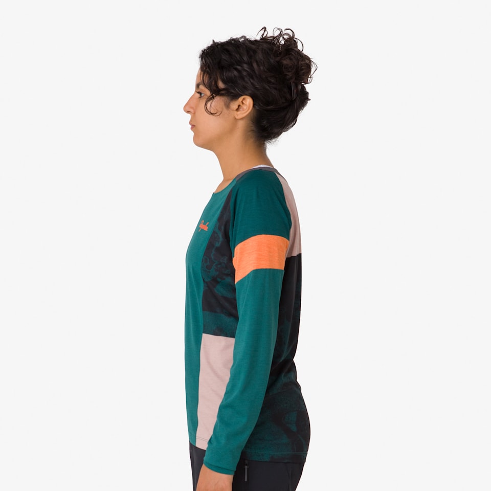 | Women\'s T-shirt Sleeve Printed Trail Rapha Long Technical