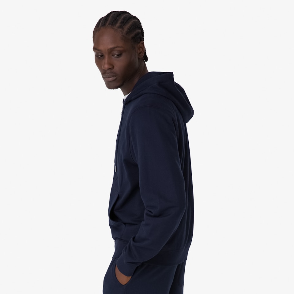 Cotton zip hoodie mens store