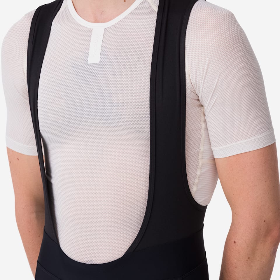 Base layer under bib shorts top