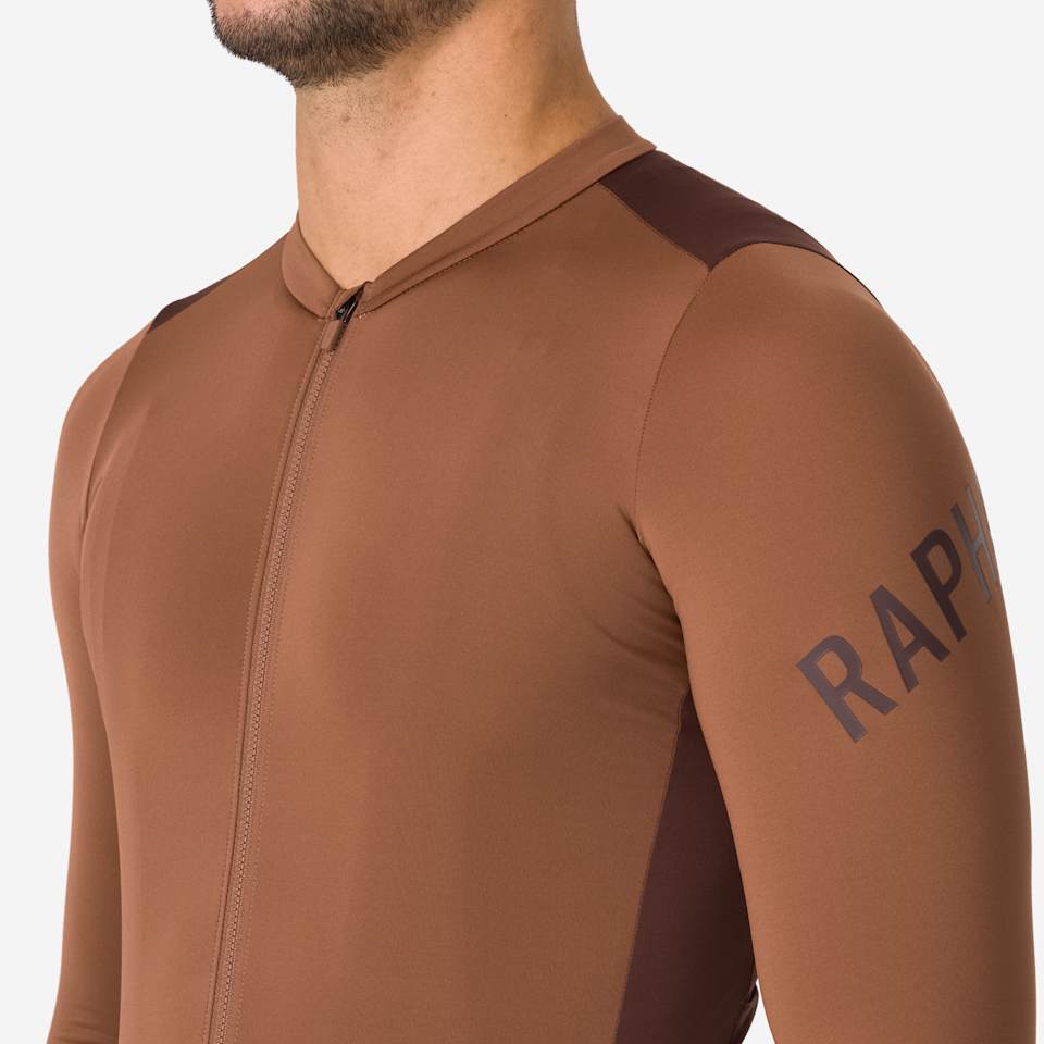 Rapha プロチーム　ライトウェイトロングスリーブ　ブラウン系 raphaラファ プロチーム ロングスリーブ ライトウェイトジャージ