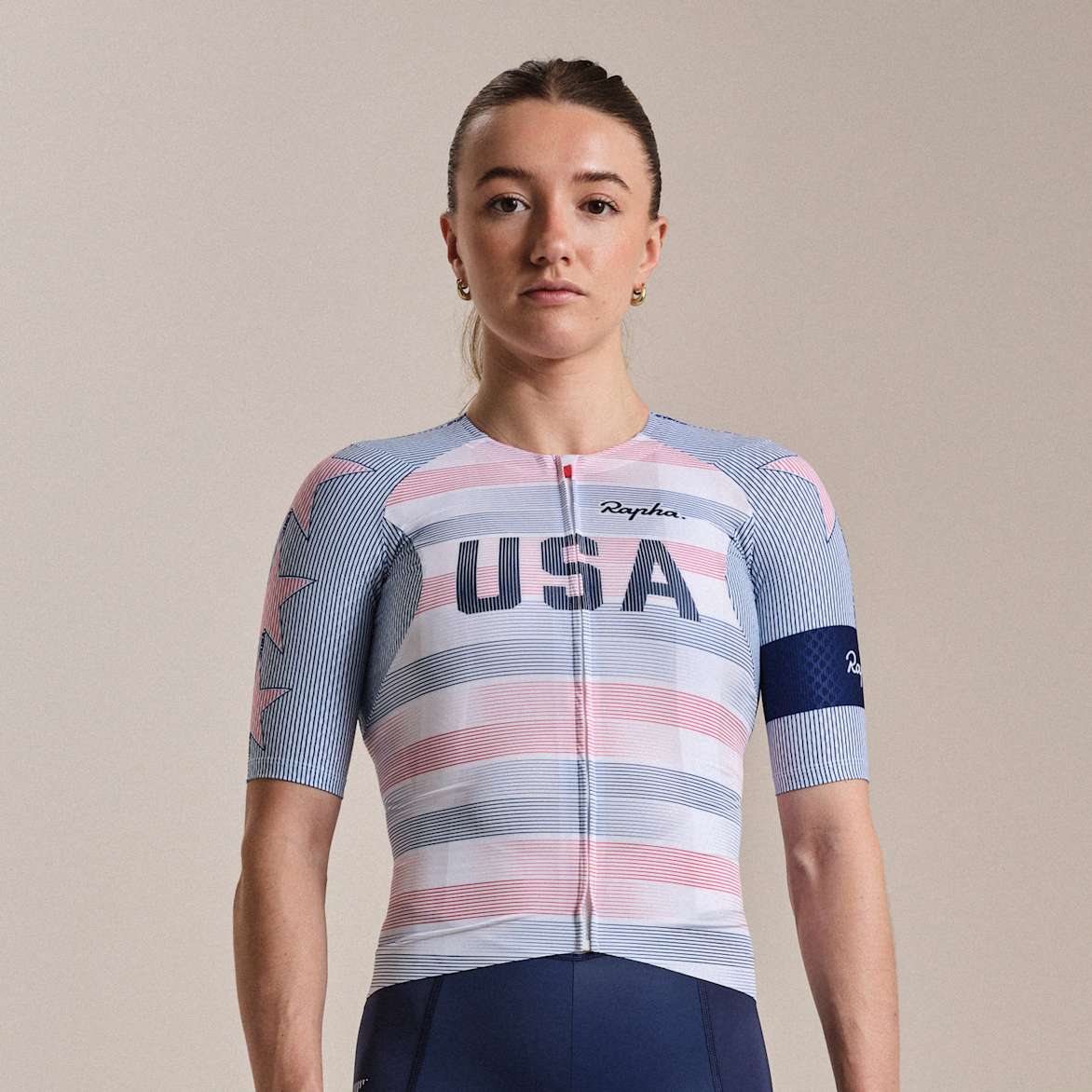 Rapha LS Midweight Jersey アメリカ国旗デザイン UWA01XX_MUL_USA-Womens-Pro-