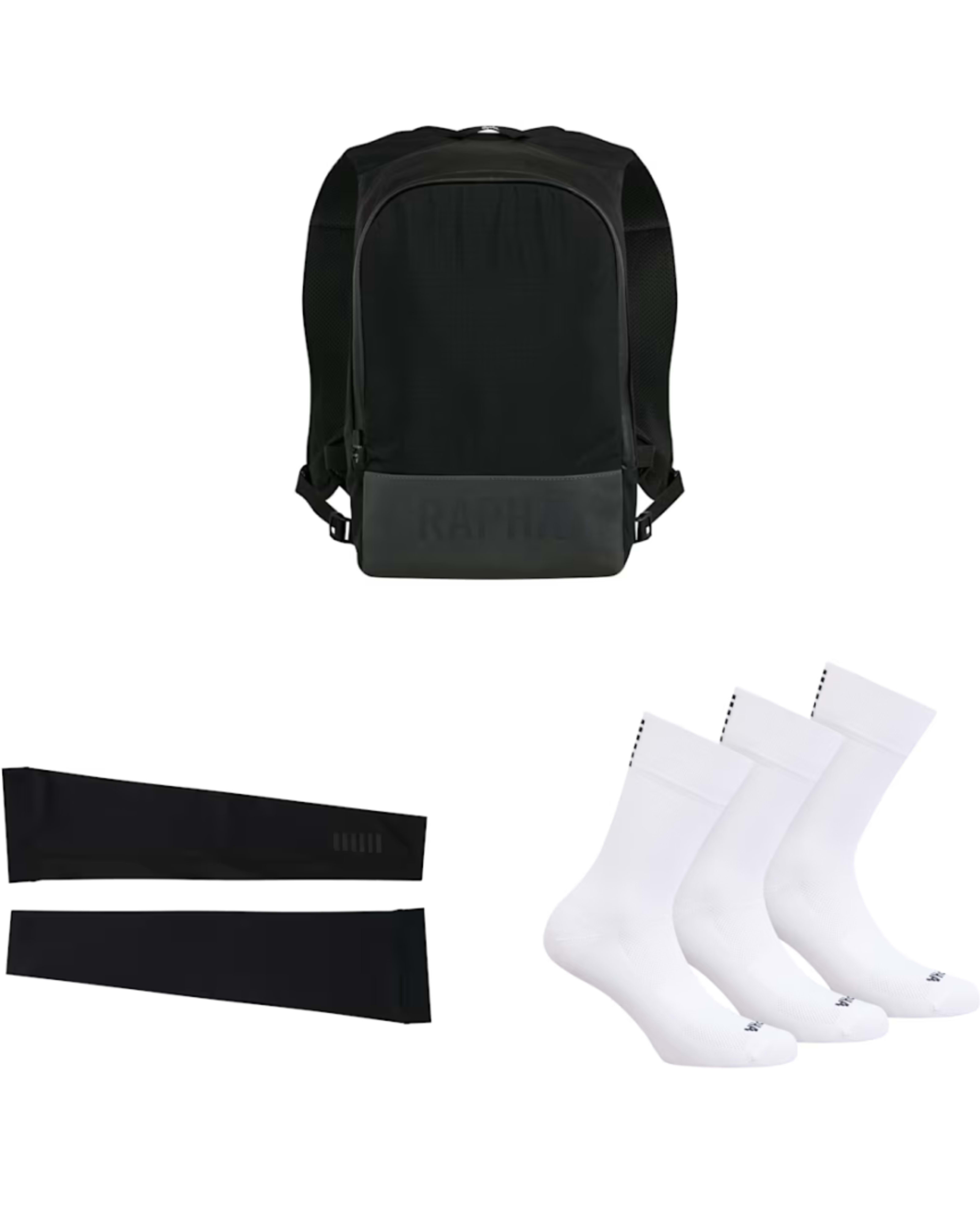 The Competitor - socks, warmers, backpack