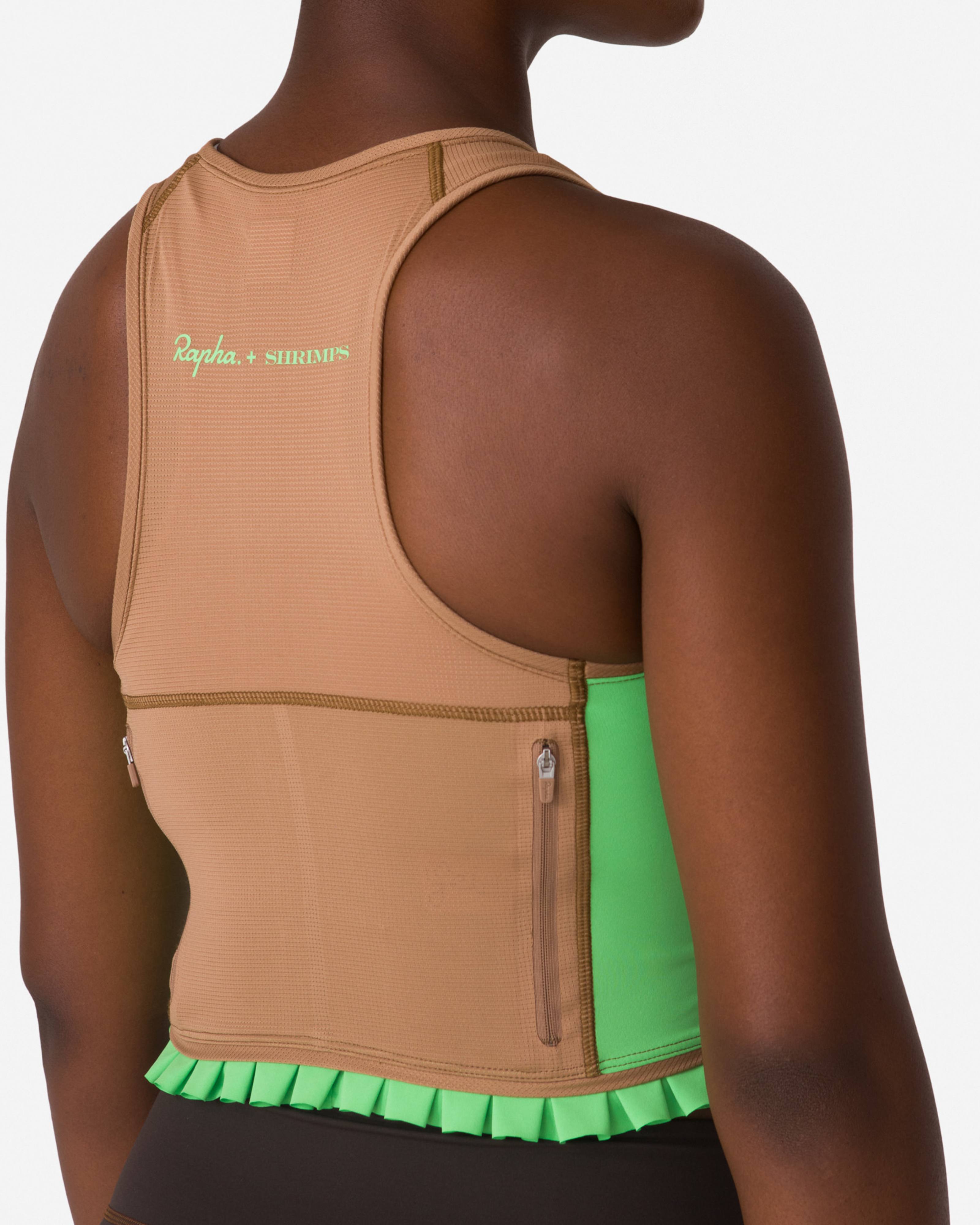 Rapha + Shrimps Cropped Zip Tank