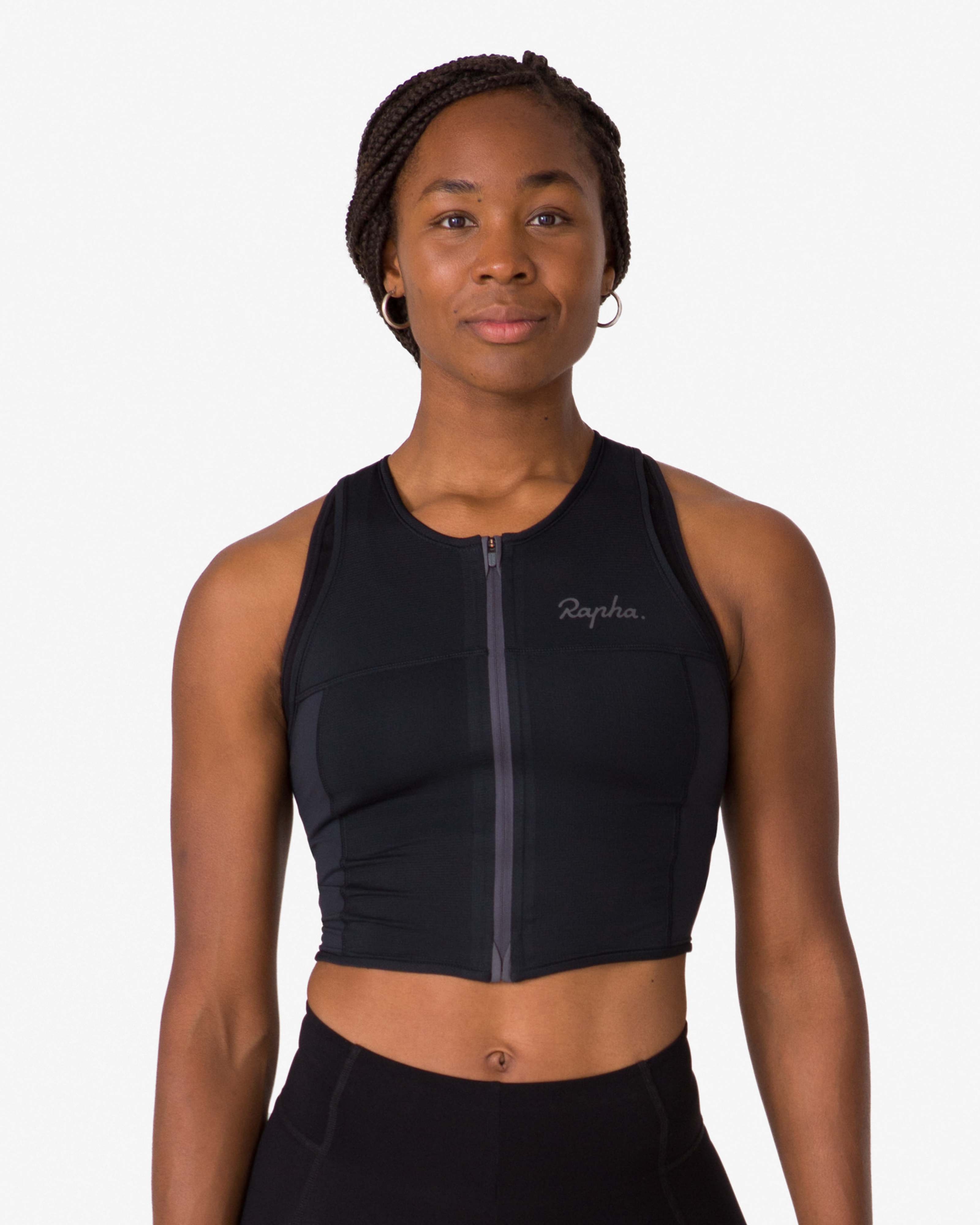 Women's Cropped Zip Tank