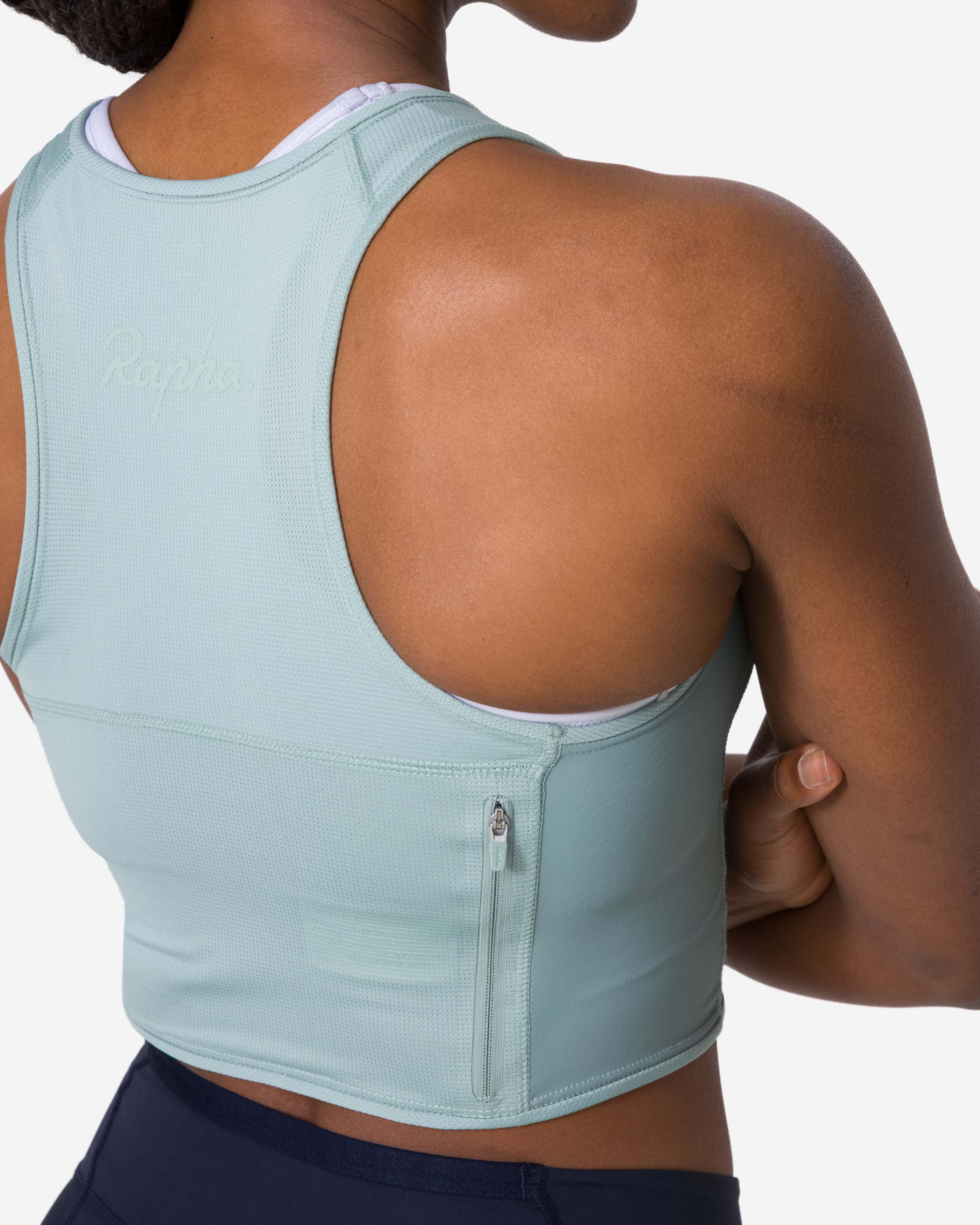 Women's Cropped Zip Tank