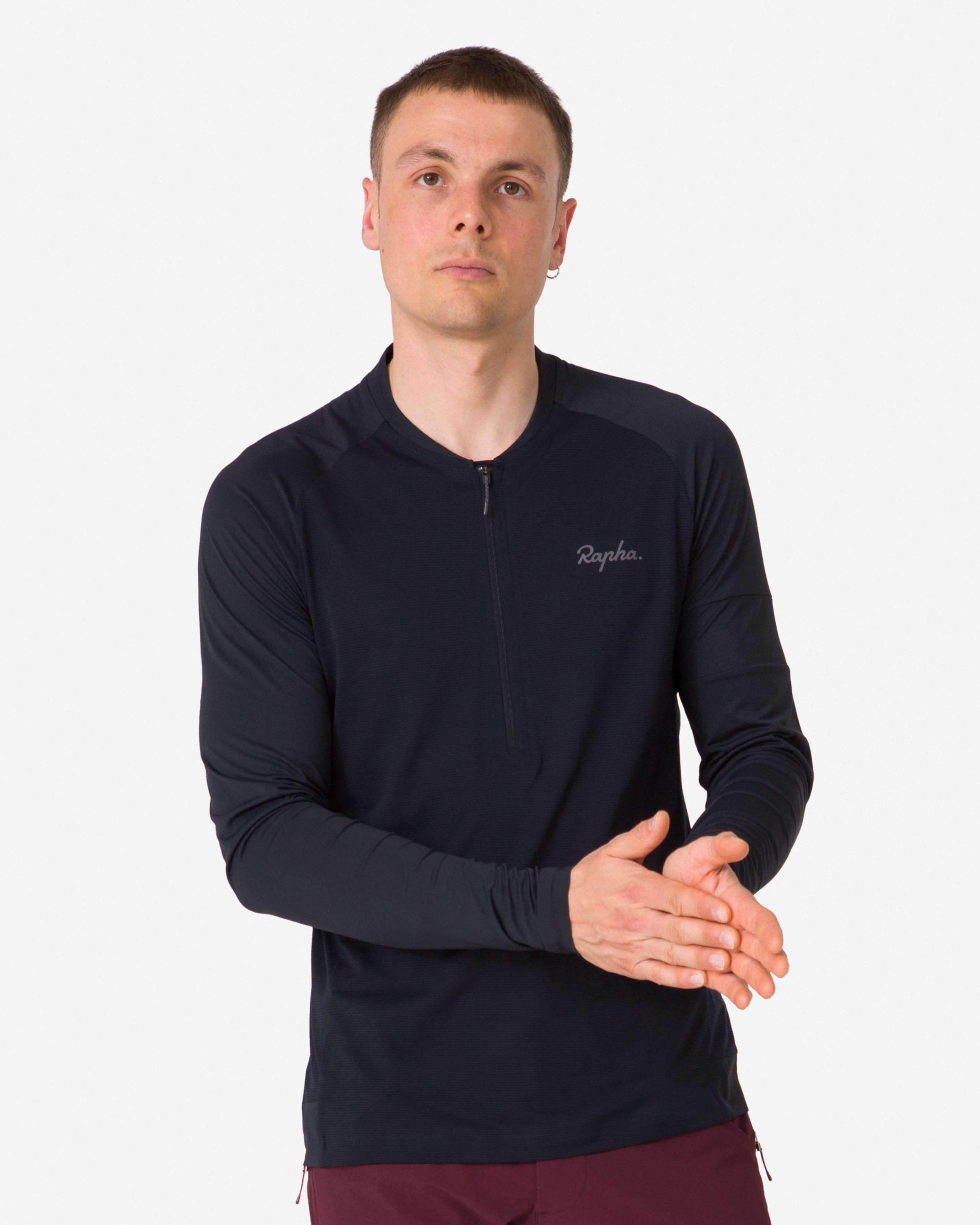 Men's Explore Long Sleeve Zip Neck Tech T-shirt