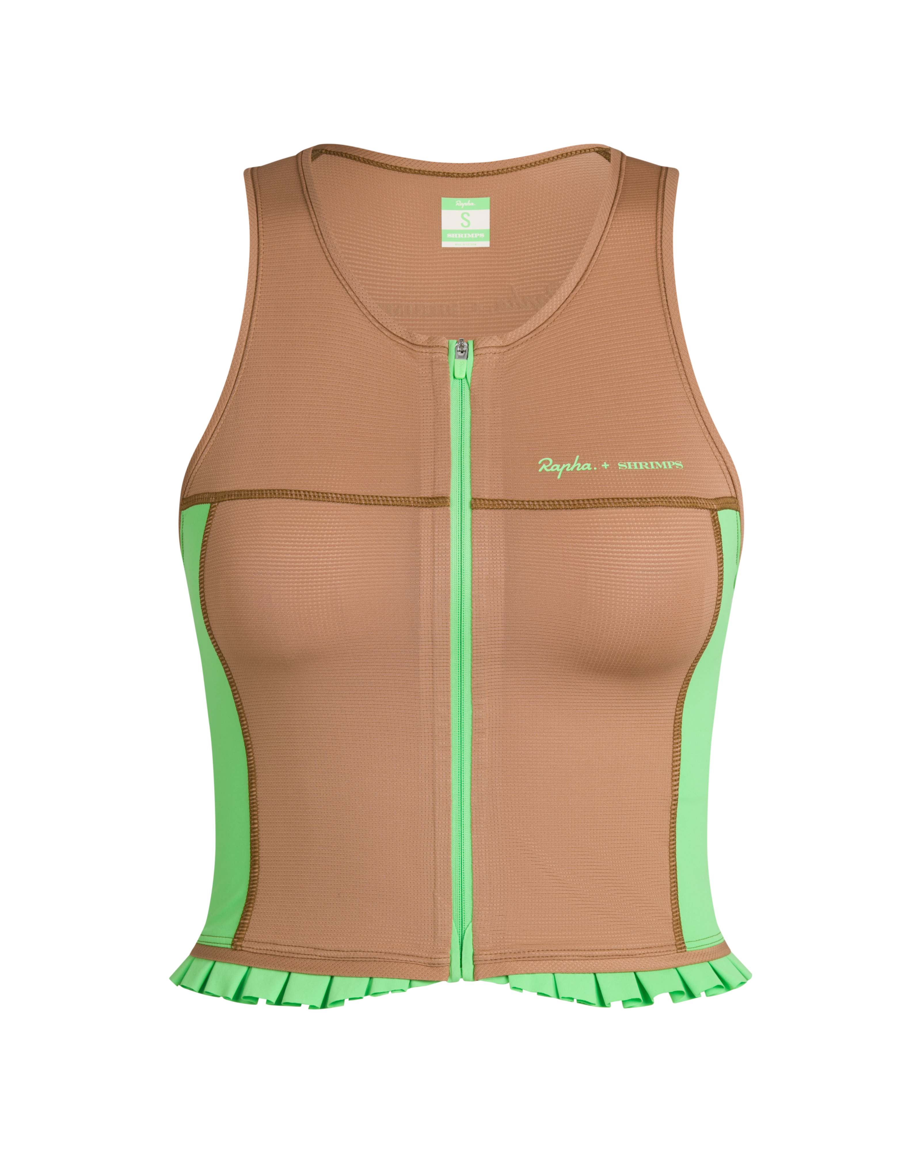 Rapha + Shrimps Cropped Zip Tank