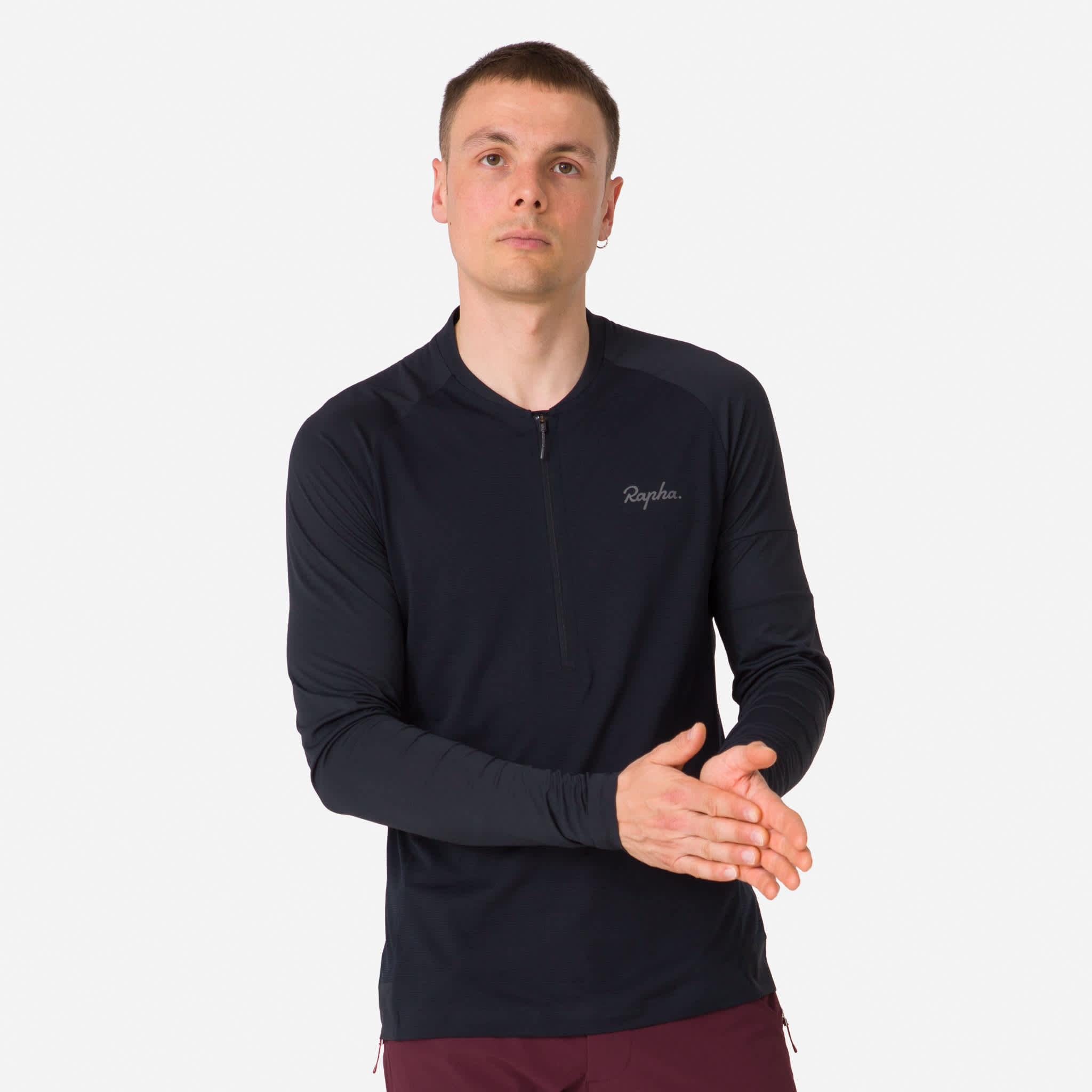 メンズ エクスプロア ジップネック テクニカル Tシャツ | Rapha Site