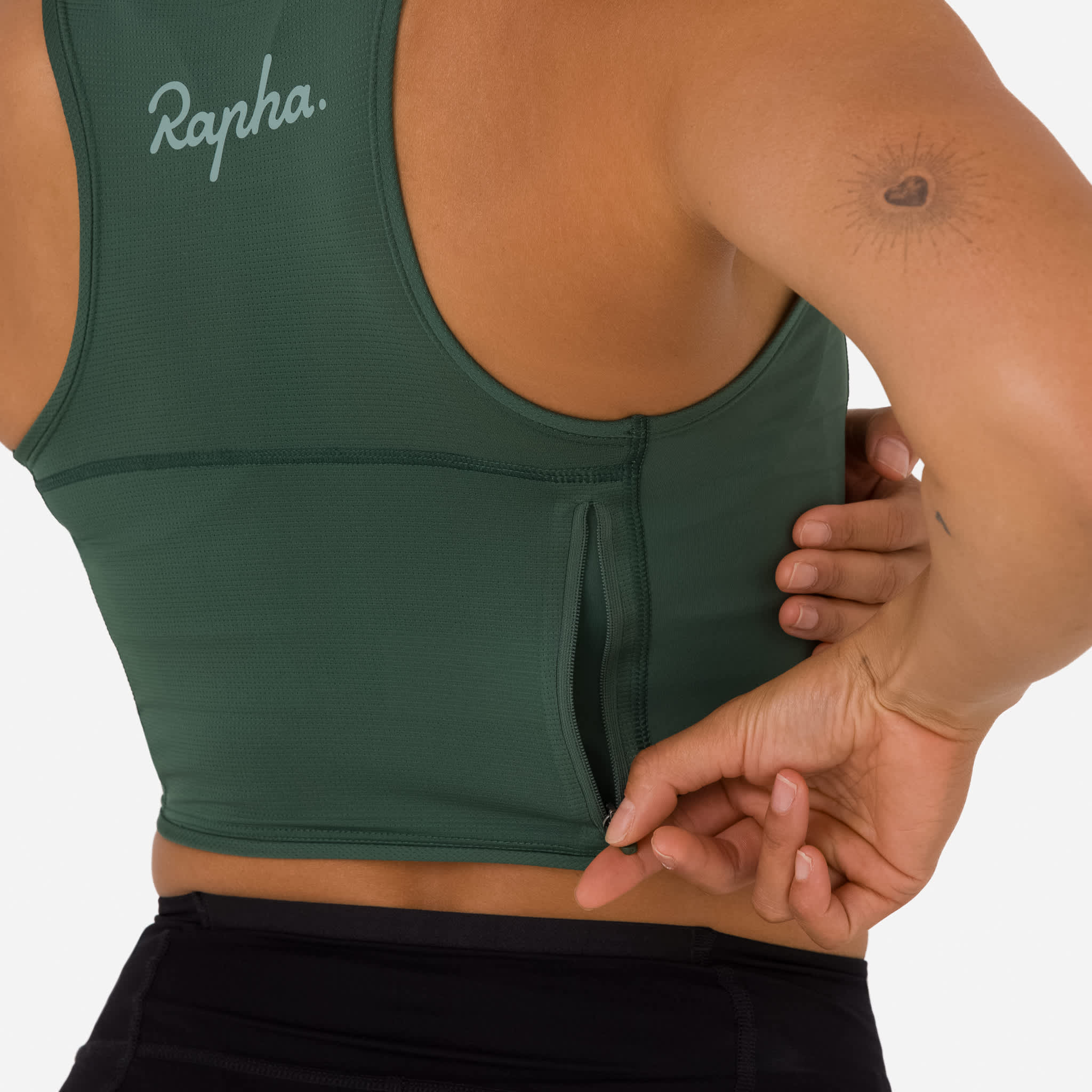 Women's Cropped Zip Tank | Rapha Women's Cropped Zip Tank | Rapha