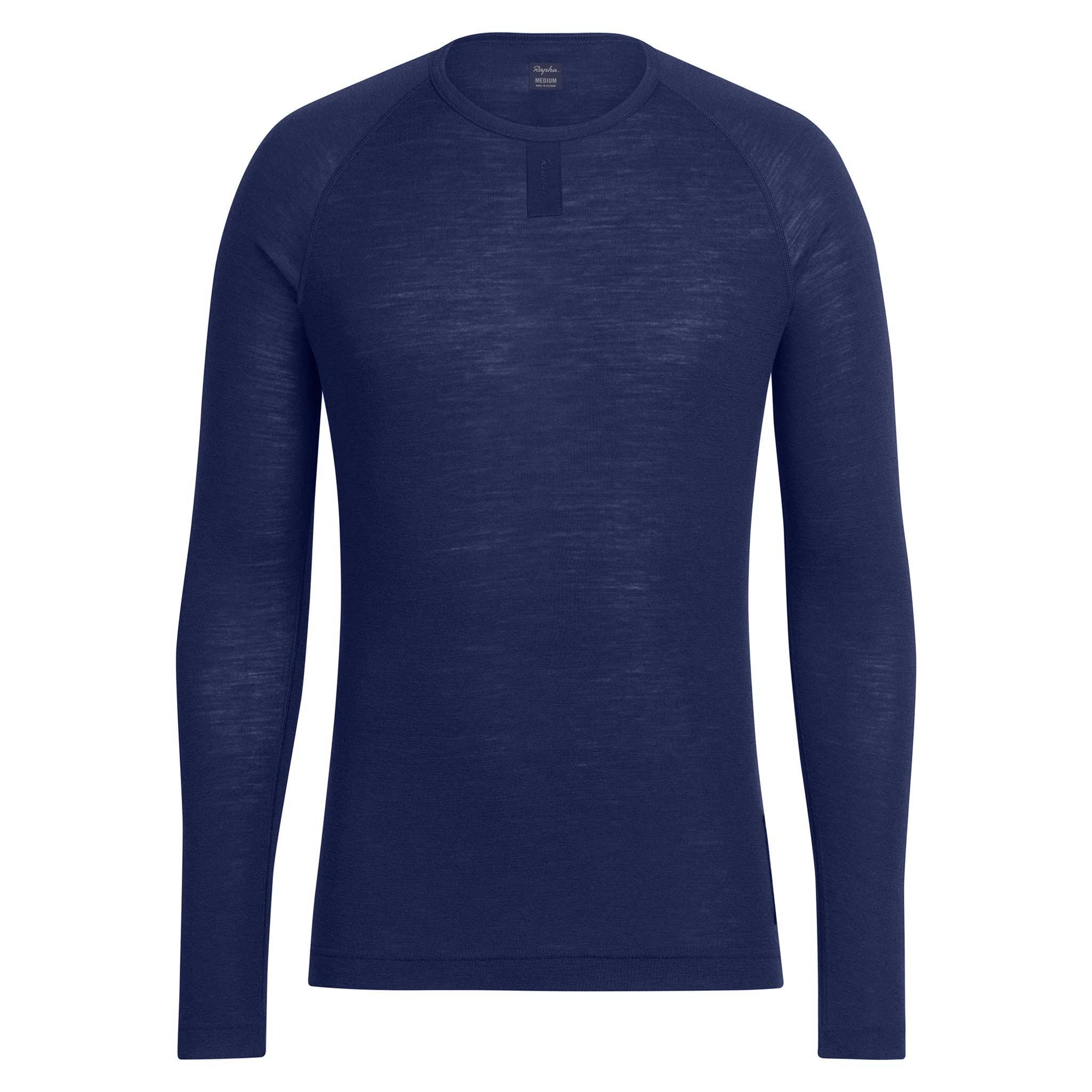 Merino Long Sleeve Base Layer Black: Men's Cycling Clothing – La Passione  Cycling Couture