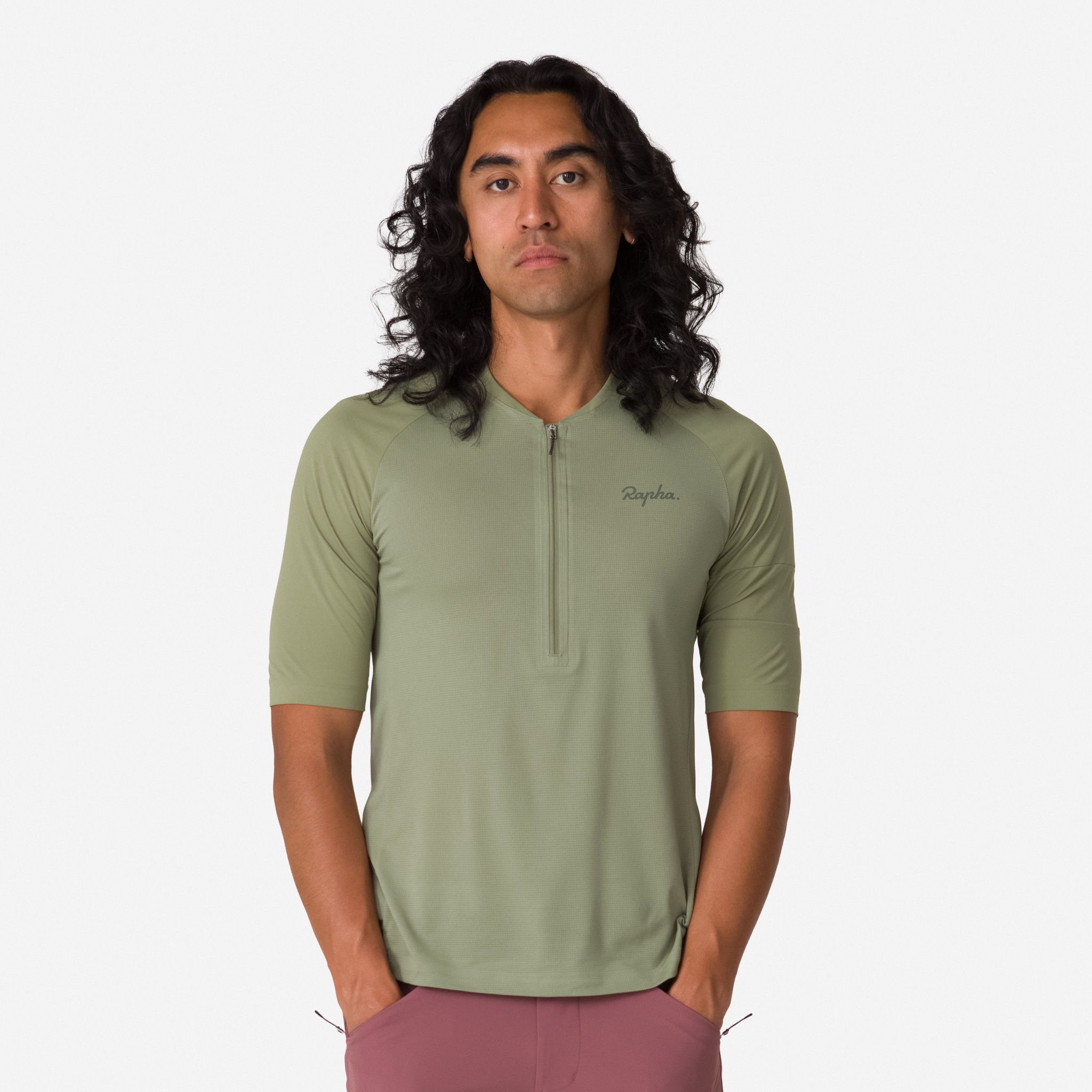 Men's Explore Zip Neck Technical T-shirt | Rapha