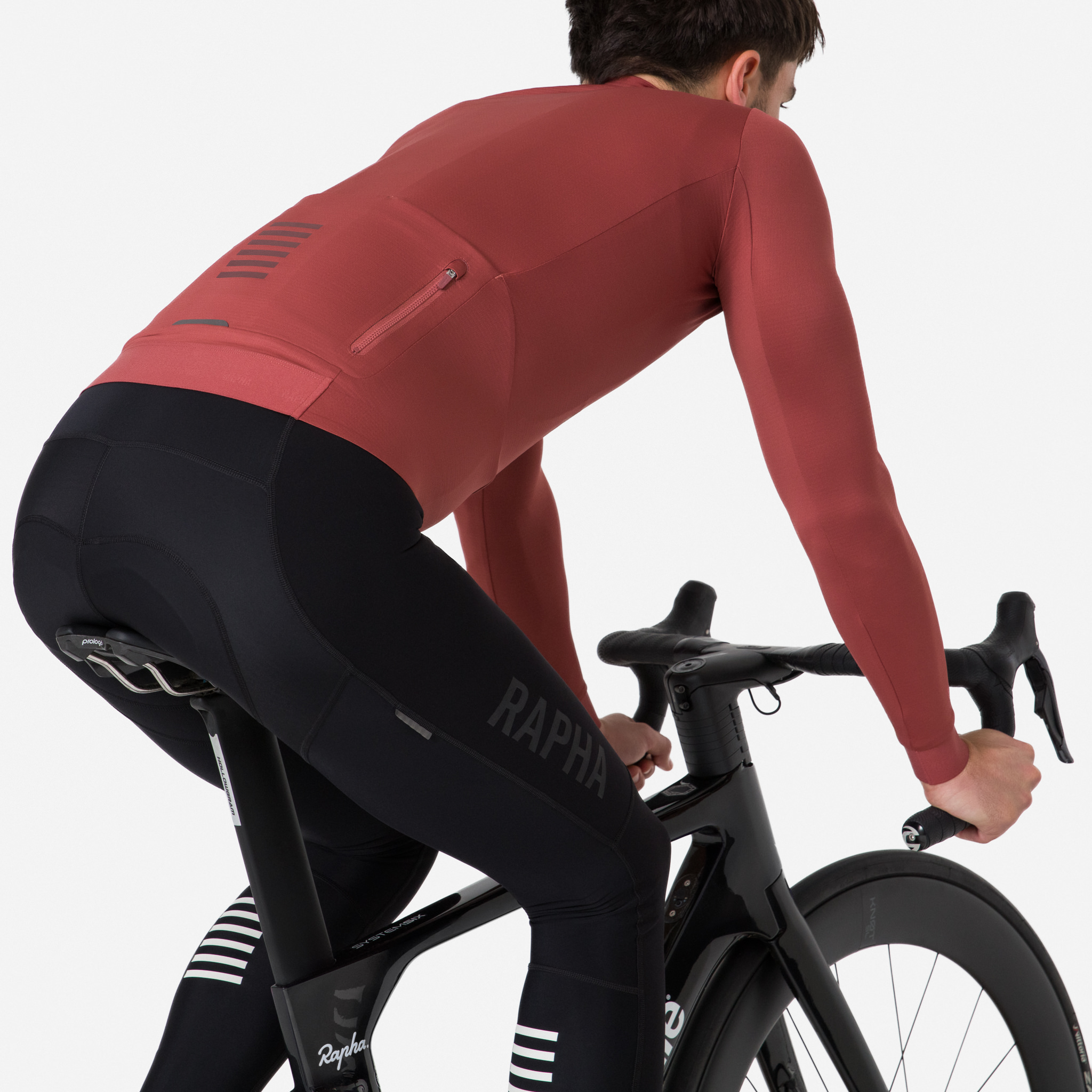 NEW在庫FV118 ラファ Rapha プロチームロングスリーブサーマルジャージ PRO TEAM LONG SLEEVE THERMAL JERSEY ROAD GRAFFITI 黒グレー S Sサイズ