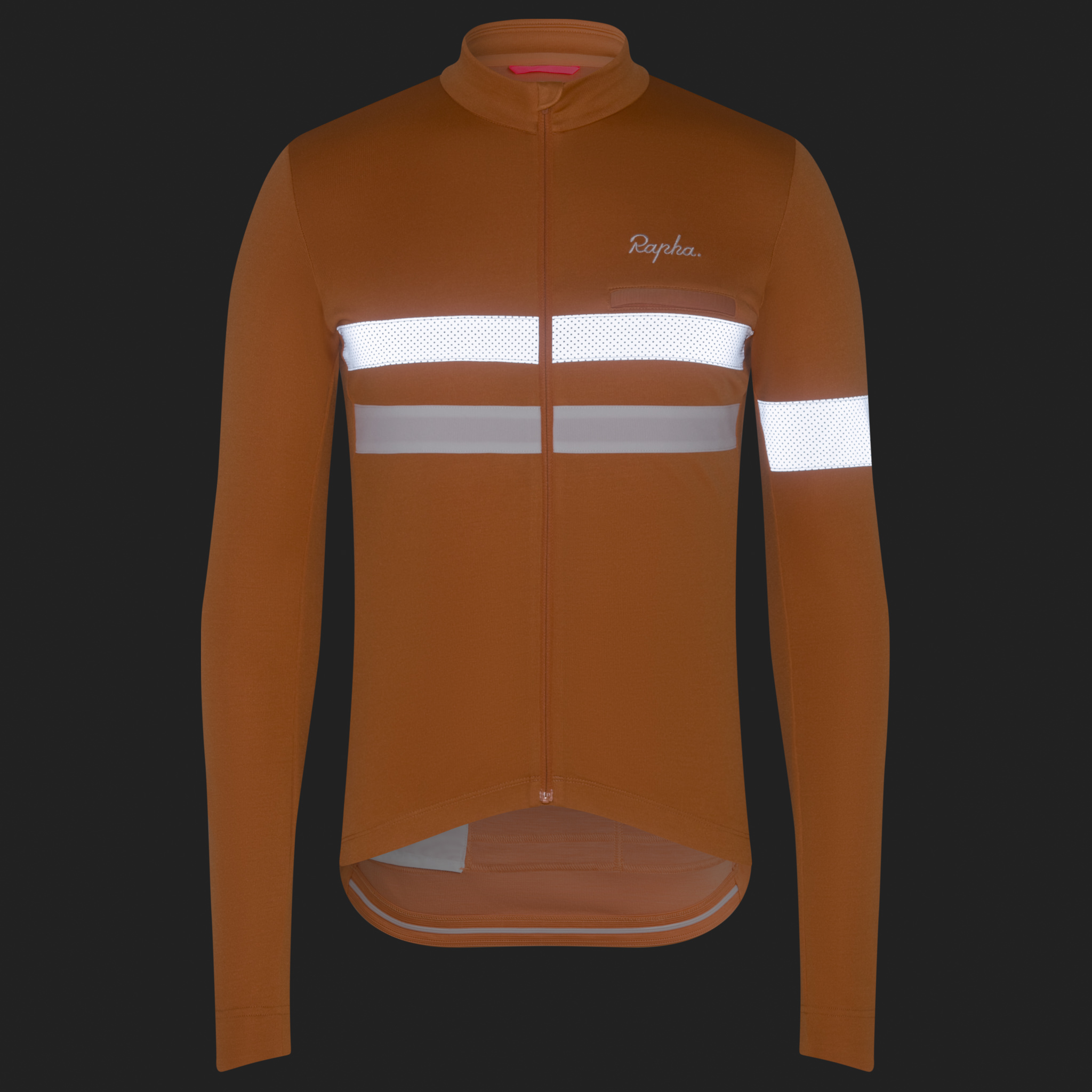 日本公式新品 Rapha 現行版 Brevet Long Sleeve Jersey Lサイズ ダークネイビー/ハイビズピンク ラファ ブルベ ロングスリーブ ジャージ Lサイズ