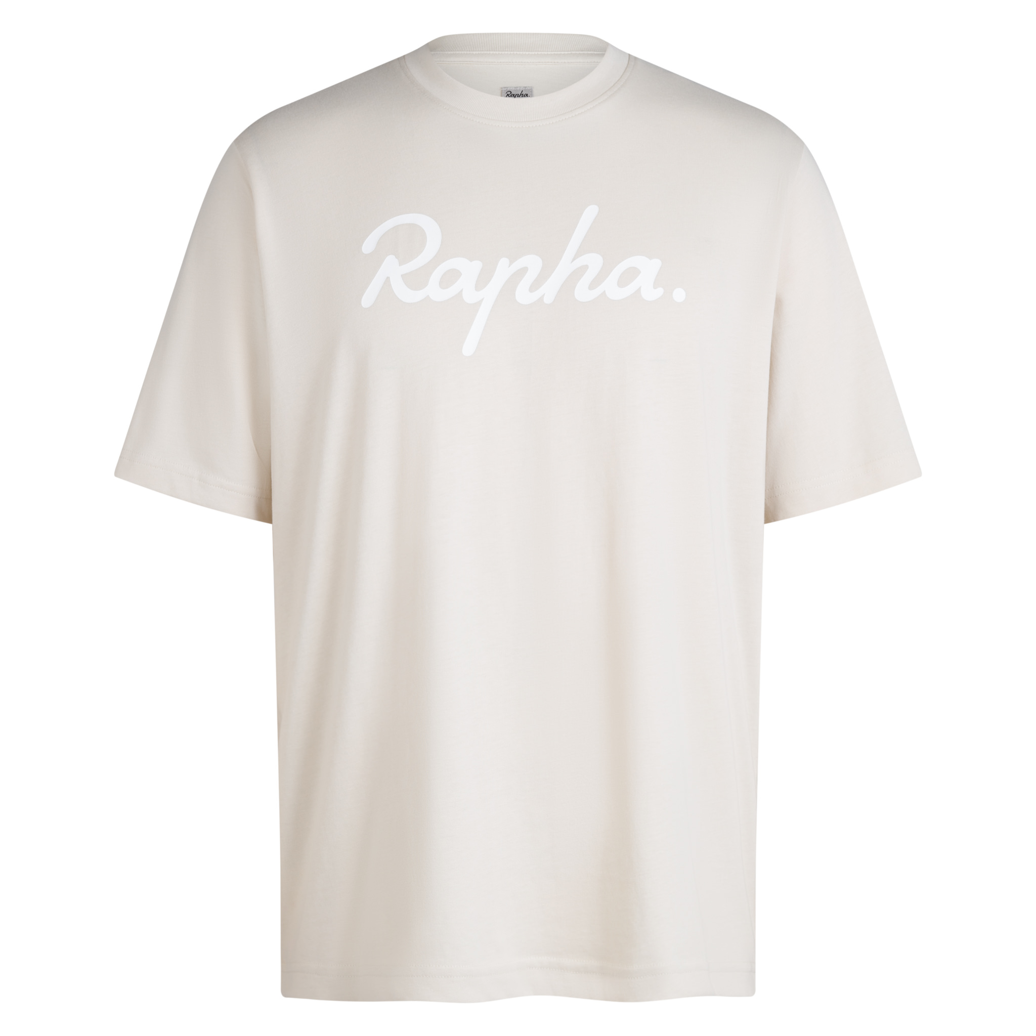 ★ ★ Men's White Regular Fit Hero Monogram Logo Men's Cotton T-Shirt - Large Logo II | Rapha