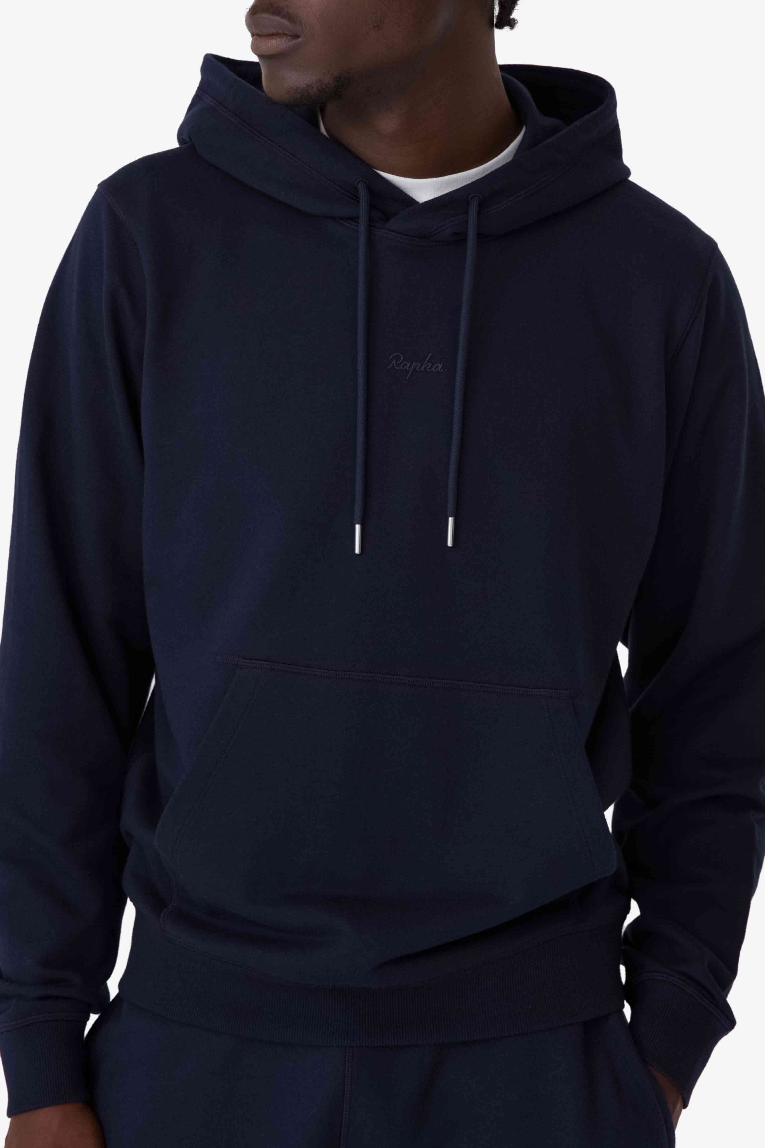 美品 Rapha ラファ MENS LOGO HOODIE Mサイズ ネイビー Men's Cotton Hoodie | Rapha