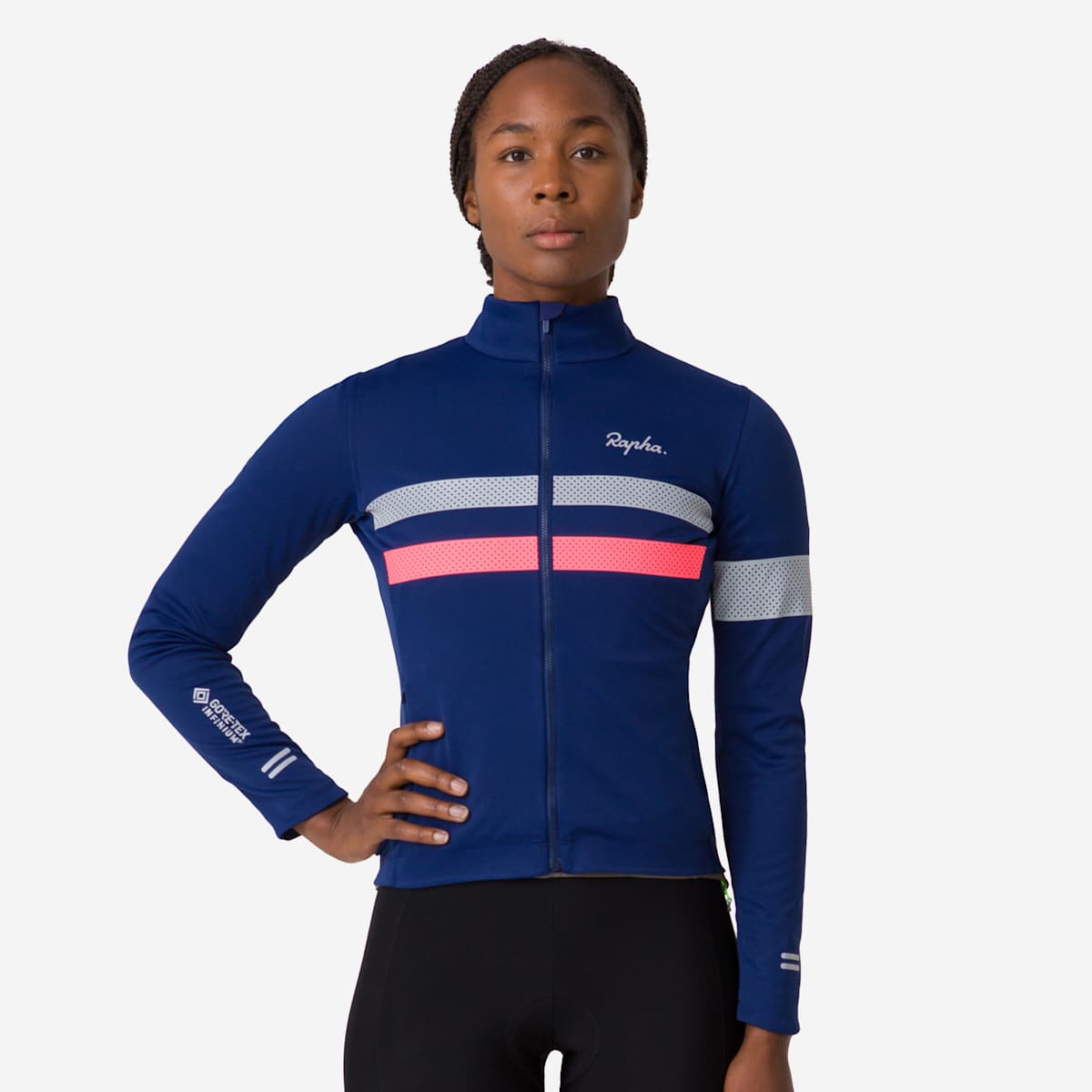 ウィメンズ ブルベロングスリーブWINDSTOPPERジャージ　GORE-TEX AHV01XX_NVP_Womens-Brevet-