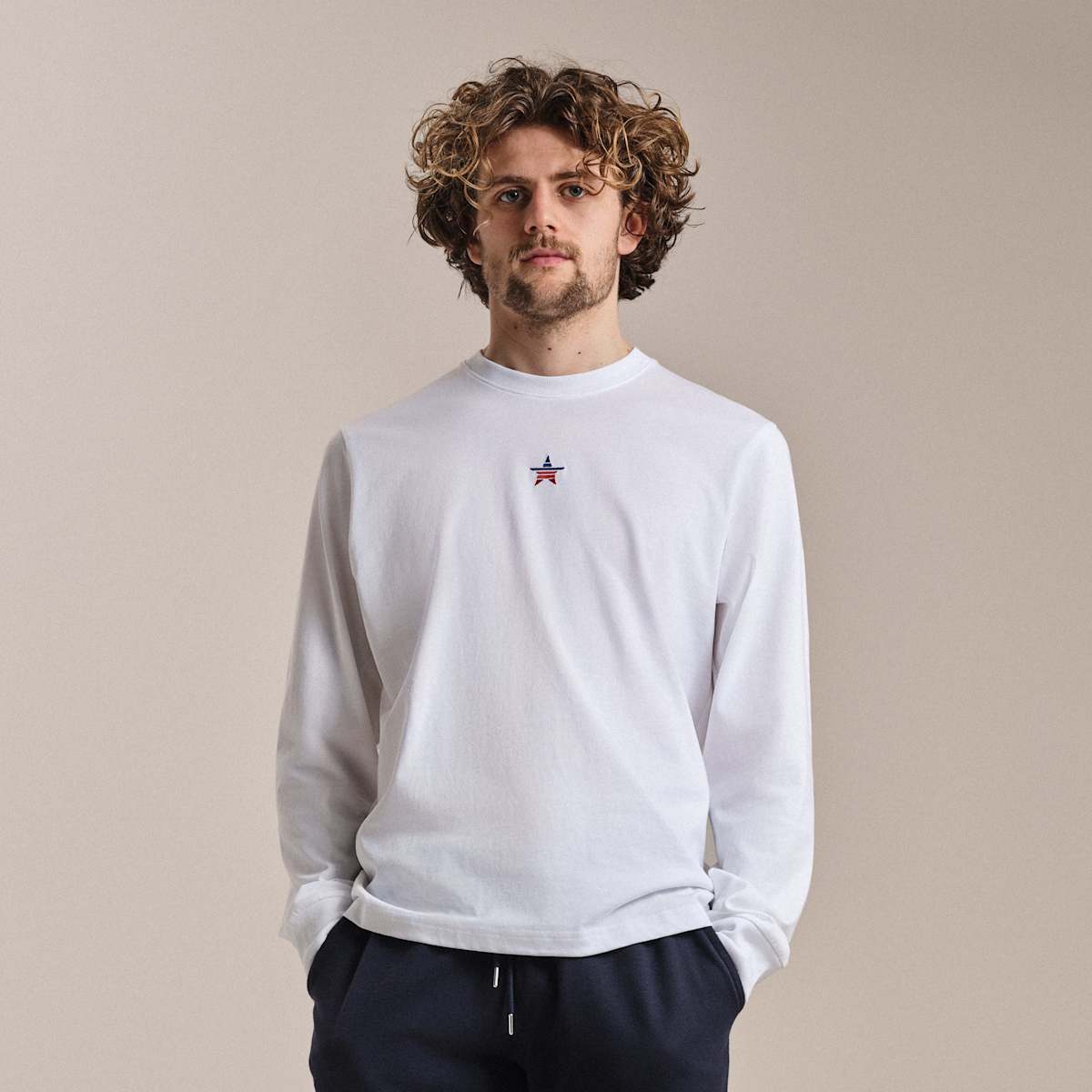 USA メンズ ロングスリーブ コットン T シャツ | Rapha