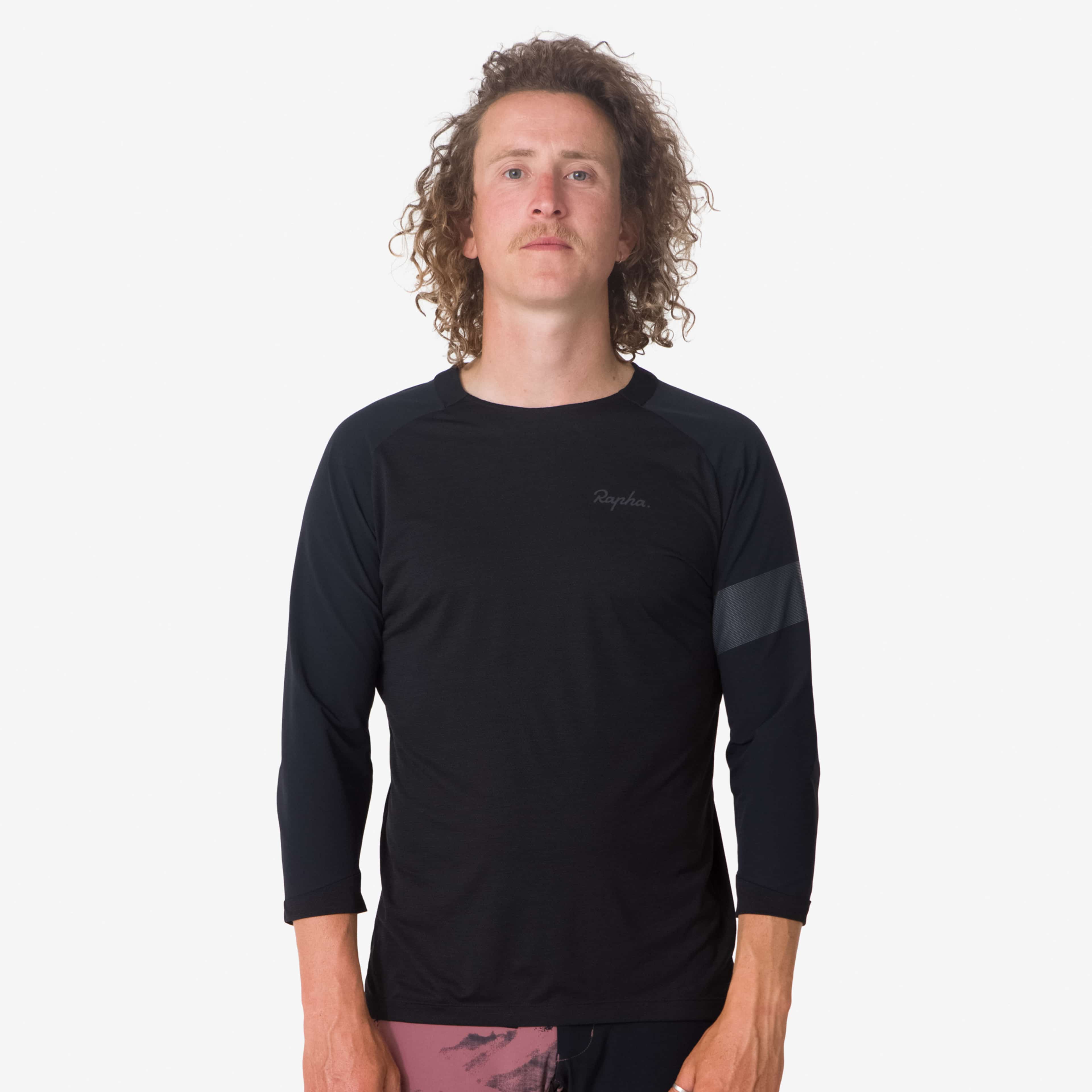 Rapha メンズ トレイル 3/4スリーブ ジャージ TTQ01XX_BBK_Mens-Trail-3-4-