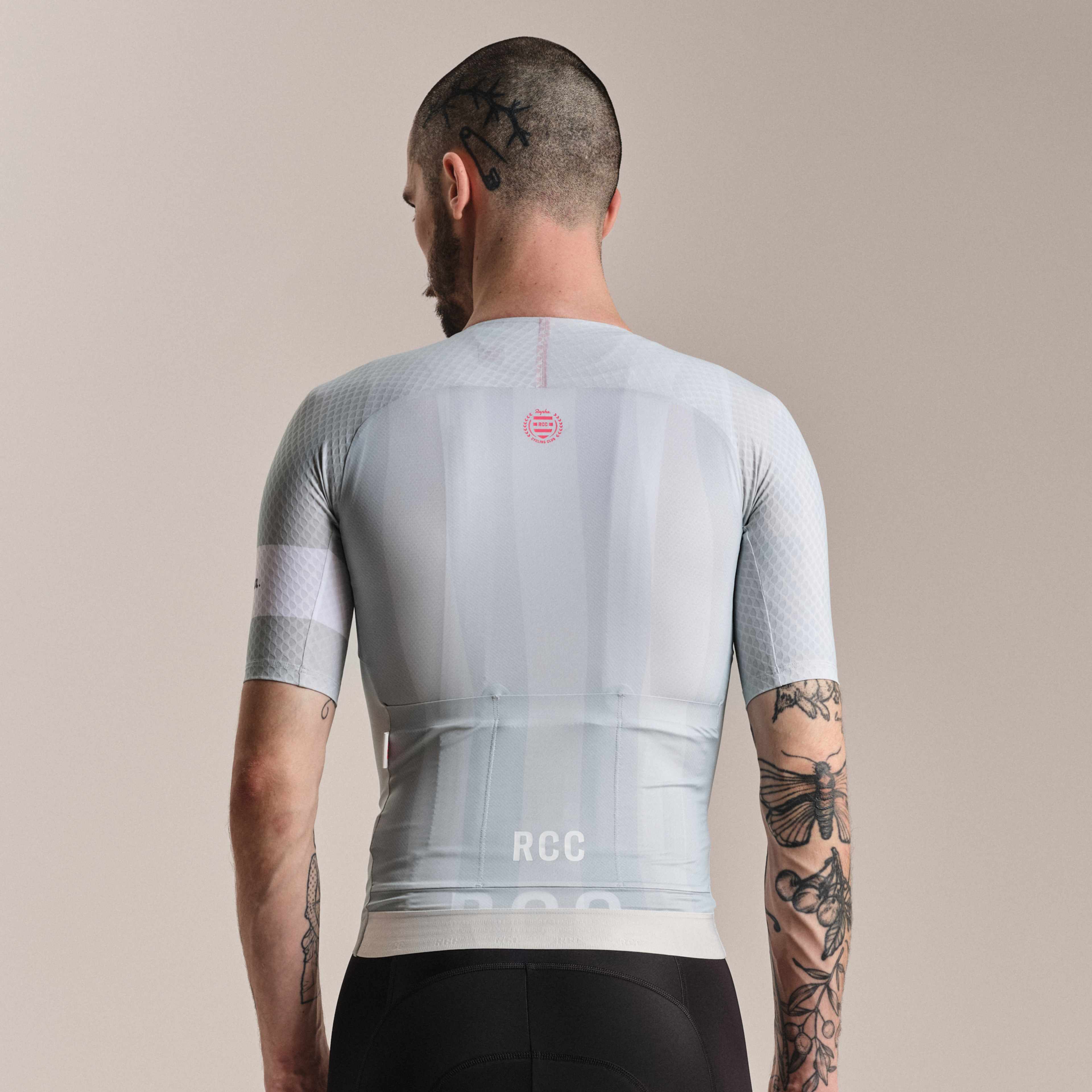 Rapha RCCサイクルジャージ Mサイズ グレー/ピンク/ホワイト/ Men's RCC Pro Team Aero Jersey | Rapha