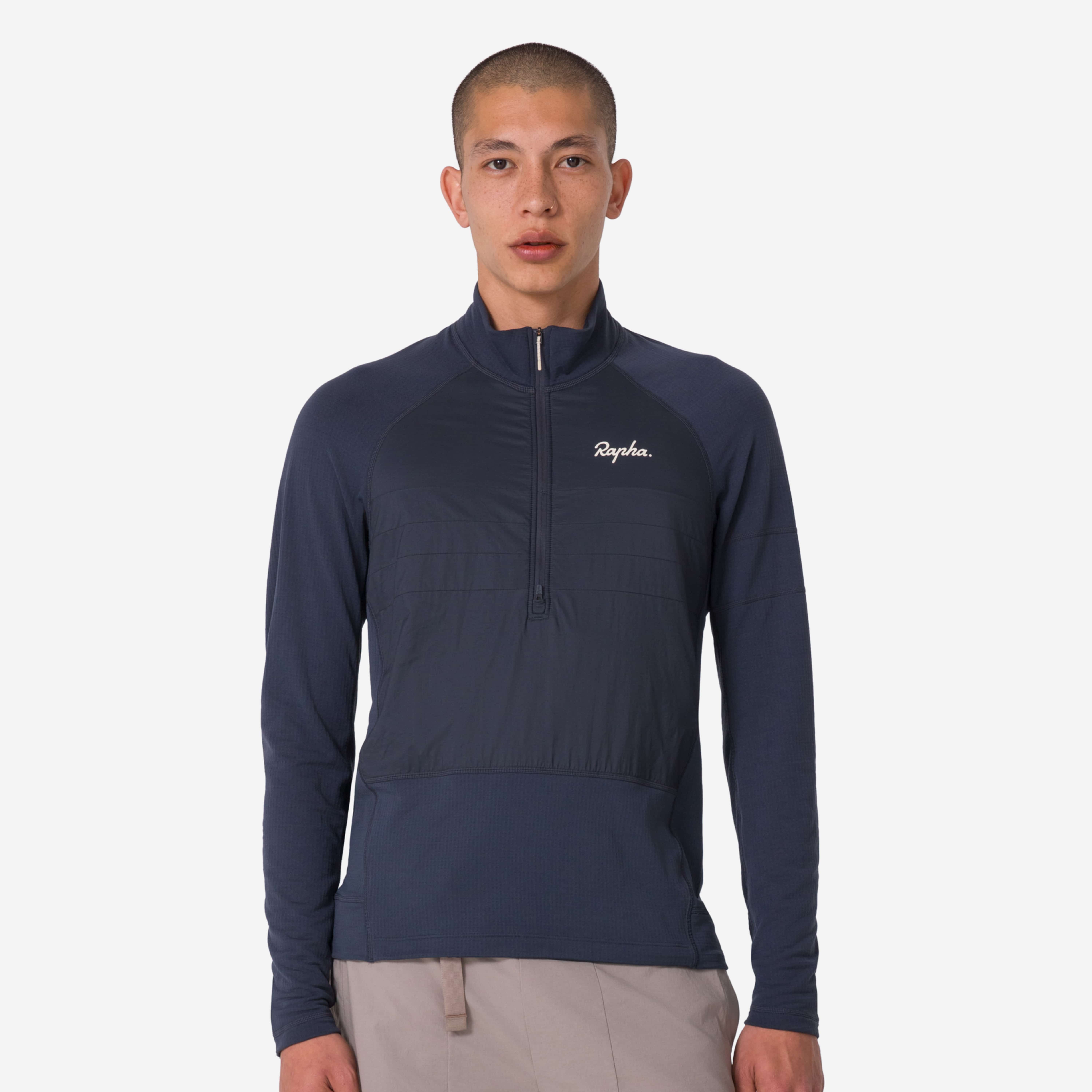 新品 Rapha メンズ エクスプロア ジップネック プルオーバ S フリース AGC01XX_INK_Mens-Explrore-Zip-