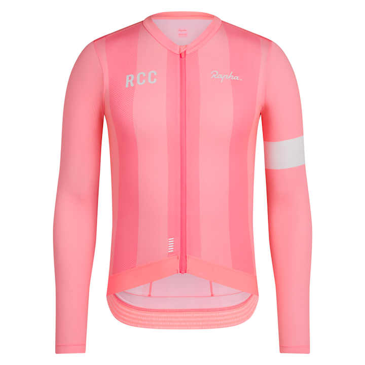 Rapha RCC サイクルジャージ S ネイビー/ピンク Men's RCC Pro Team Long Sleeve Lightweight Jersey | Rapha