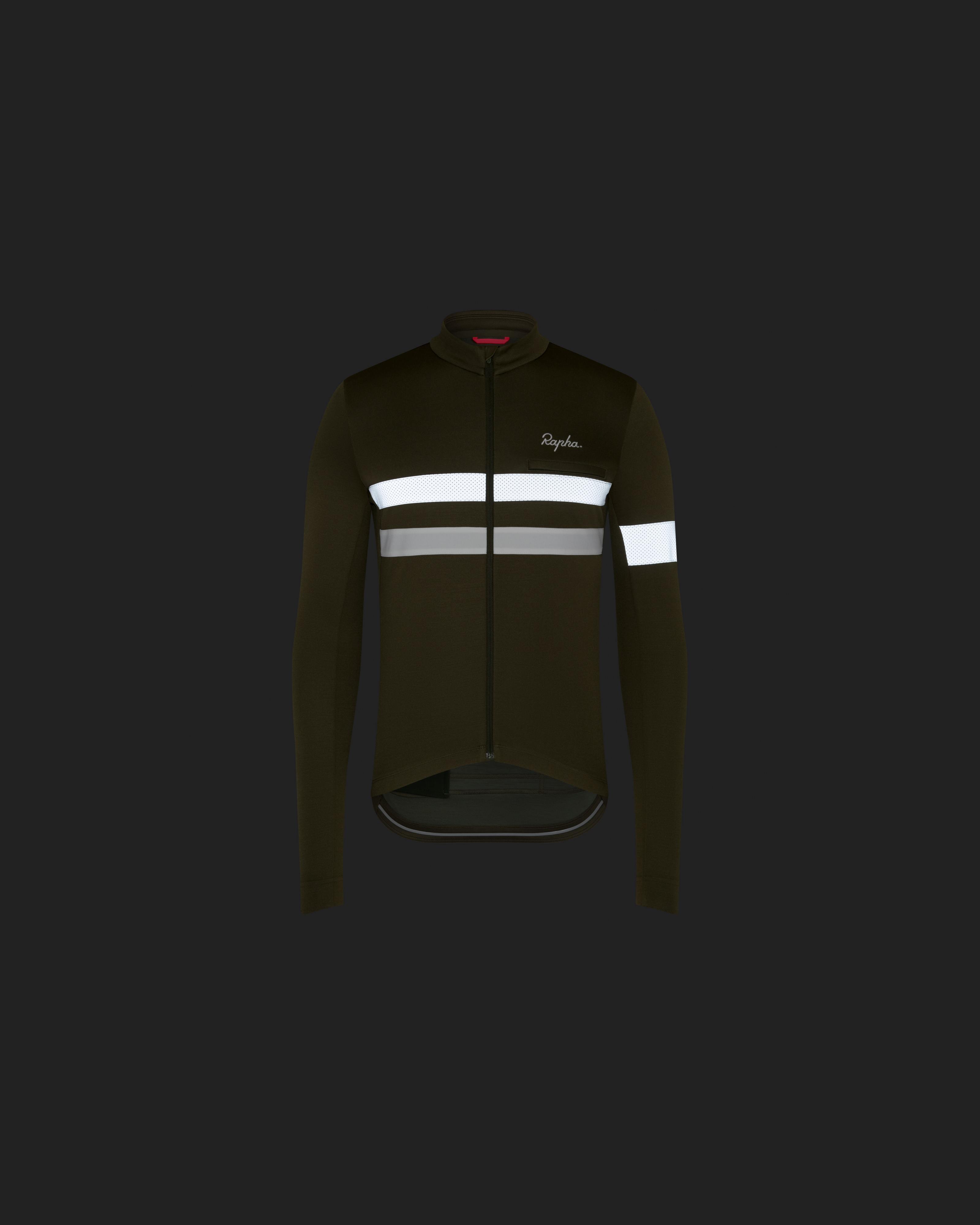 【美品】Rapha ラファ BREVET JERSEYジャージ M BJR09LS_KLW_Mens-Brevet-Long-