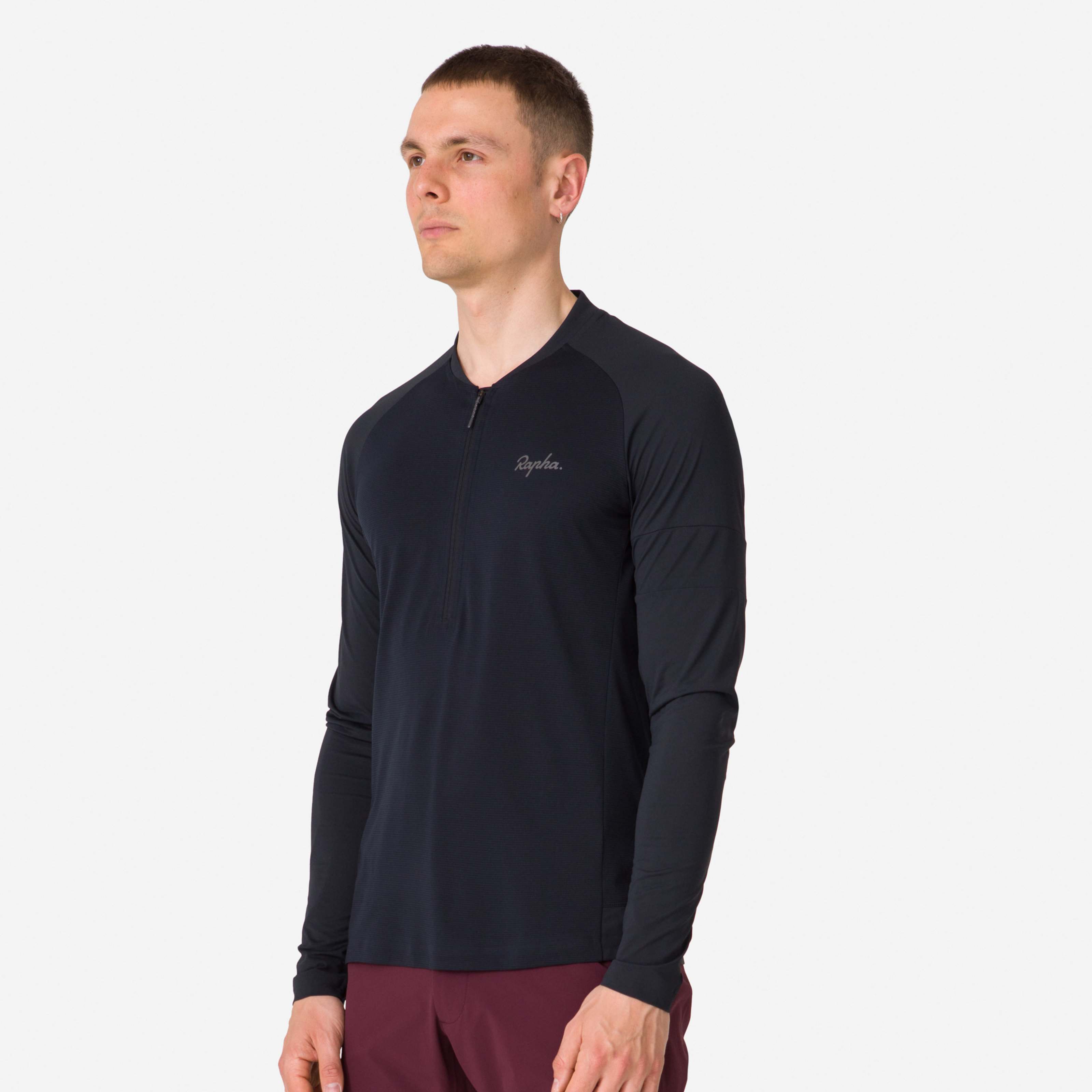 試着のみ　Rapha メンズ エクスプロア ジップネック プルオーバー　Mサイズ BAB01LS_BBK_Mens-Explore-Long-