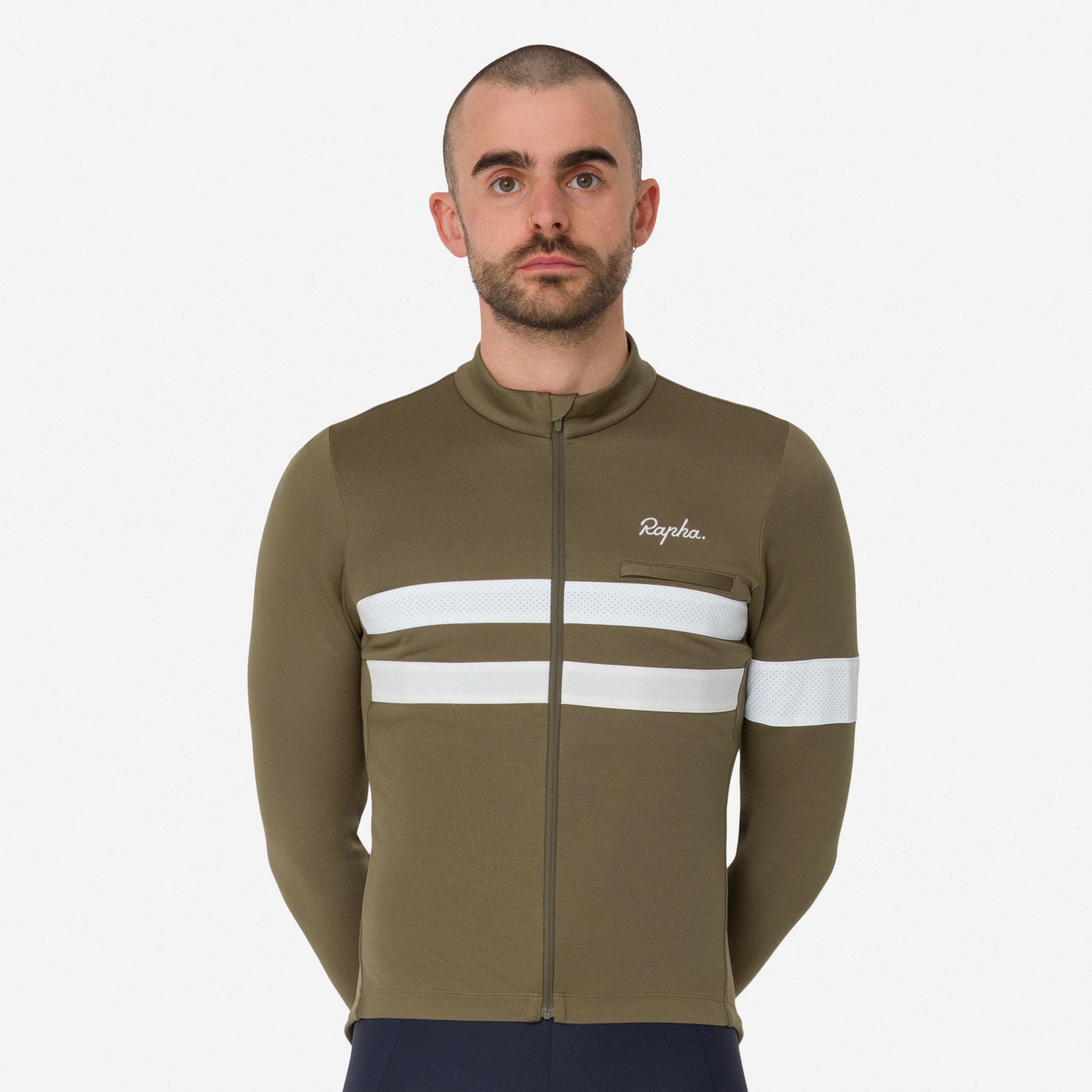 ウェア Rapha Brevet Long Sleeve Jersey L BJR09LS_KLW_Mens-Brevet-Long-