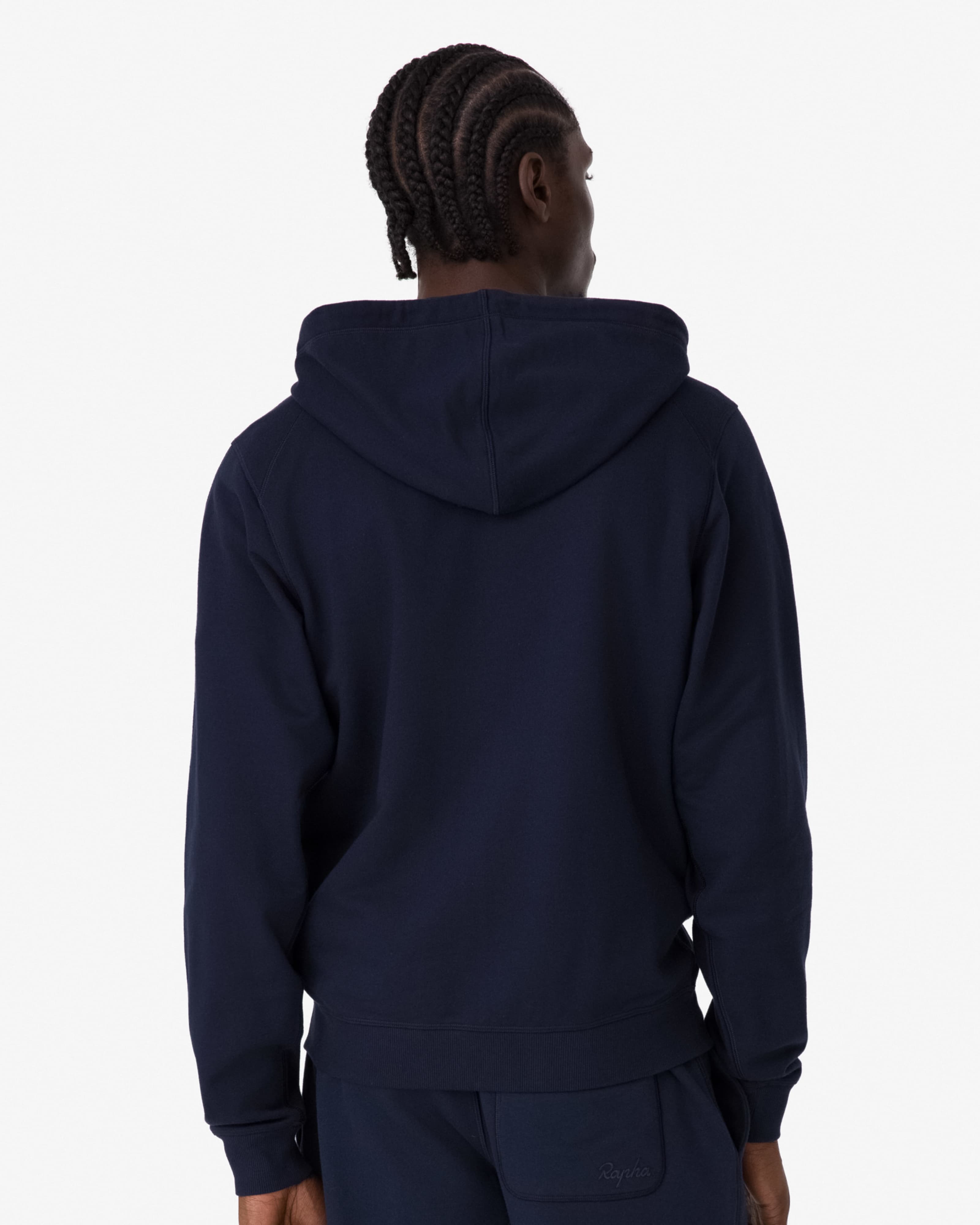 美品 Rapha ラファ MENS LOGO HOODIE Mサイズ ネイビー Men's Cotton Zip Hoodie | Rapha