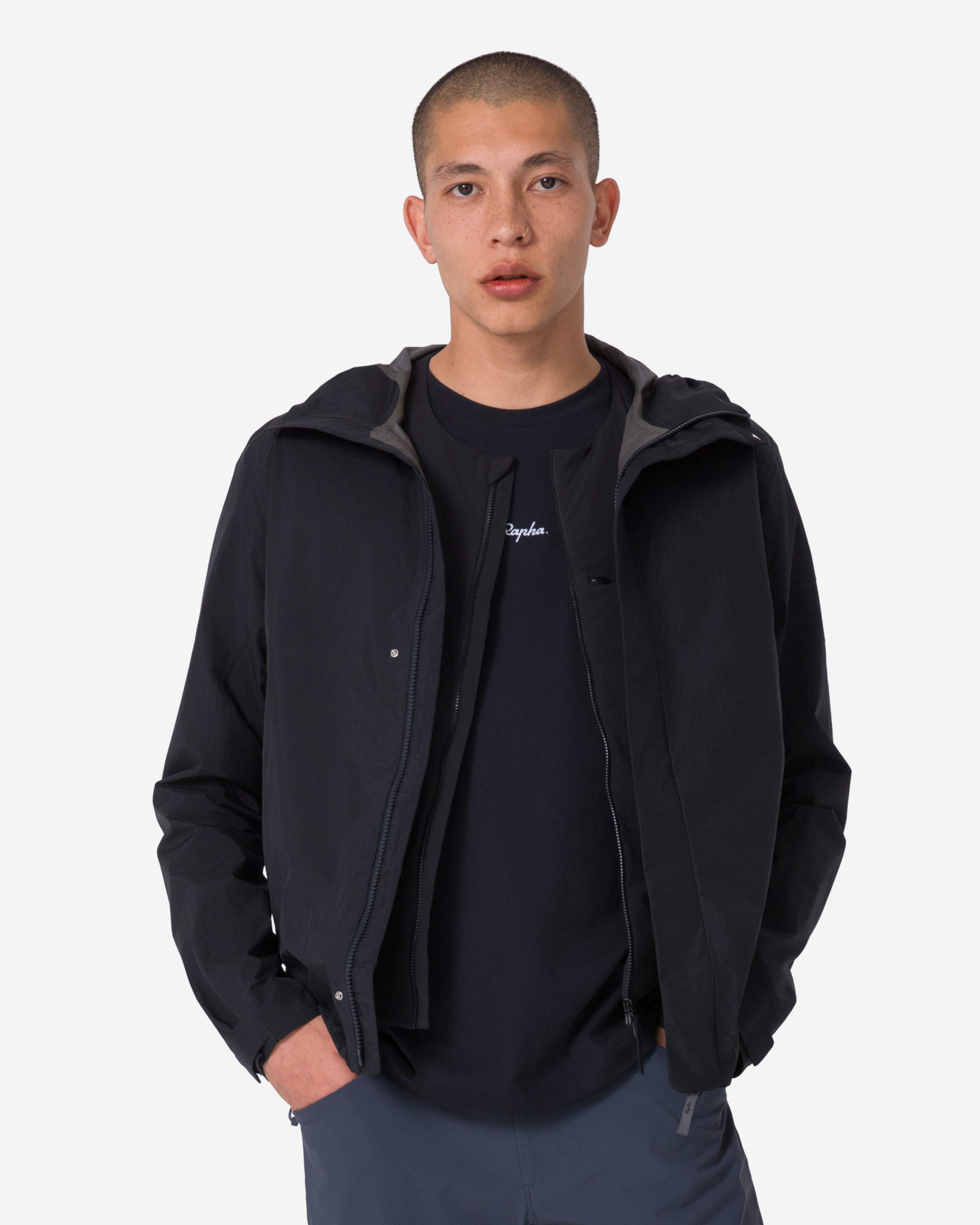rapha Hooded Rain Jacket Mサイズ　ブラック AGO01XX_BCB_Mens-Gore-Tex-