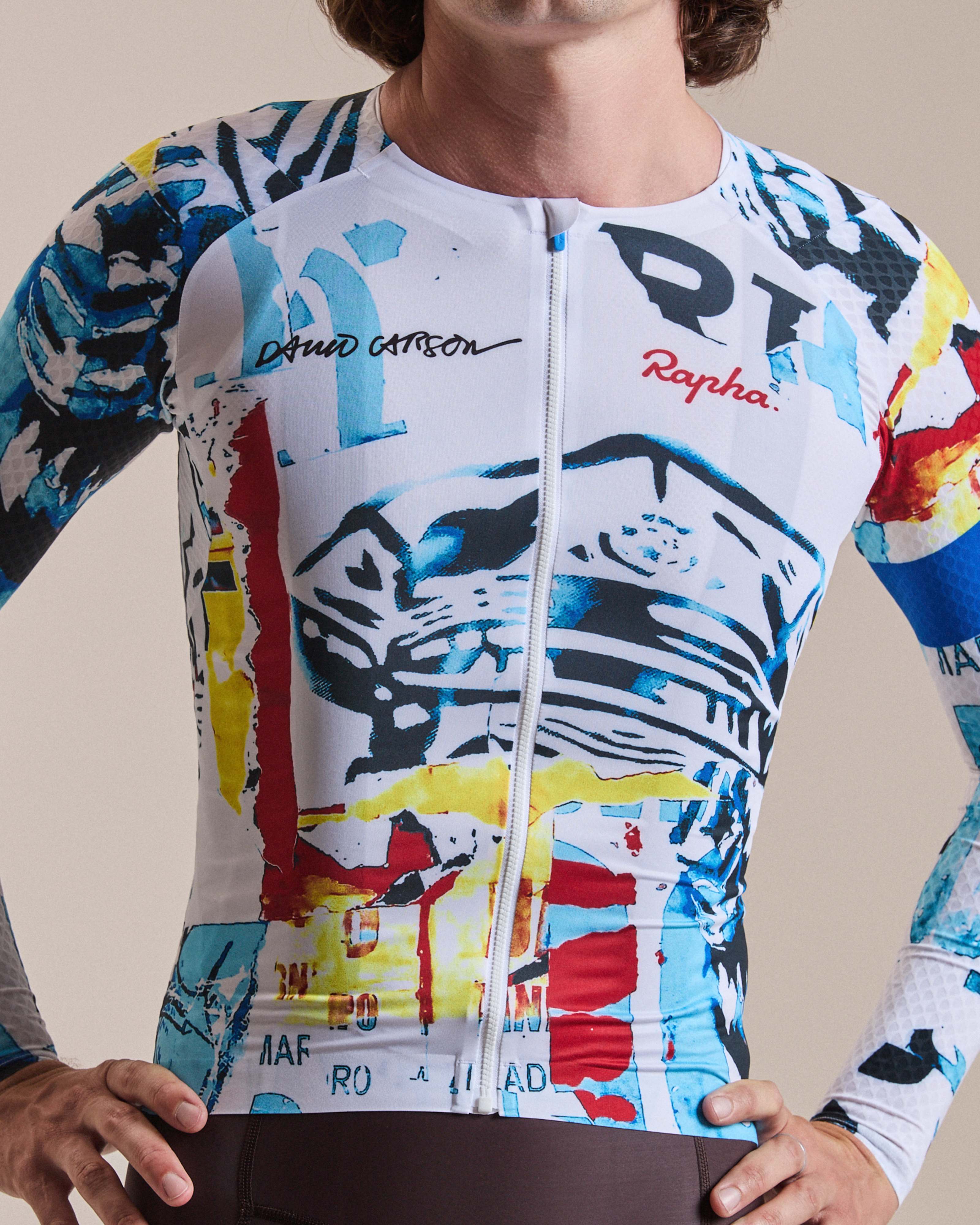 Rapha + David Carson メンズ プロチーム ロング スリーブ エアロ