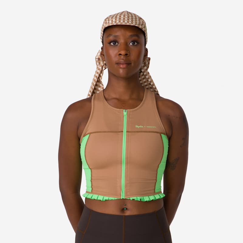 Rapha + Shrimps Cropped Zip Tank