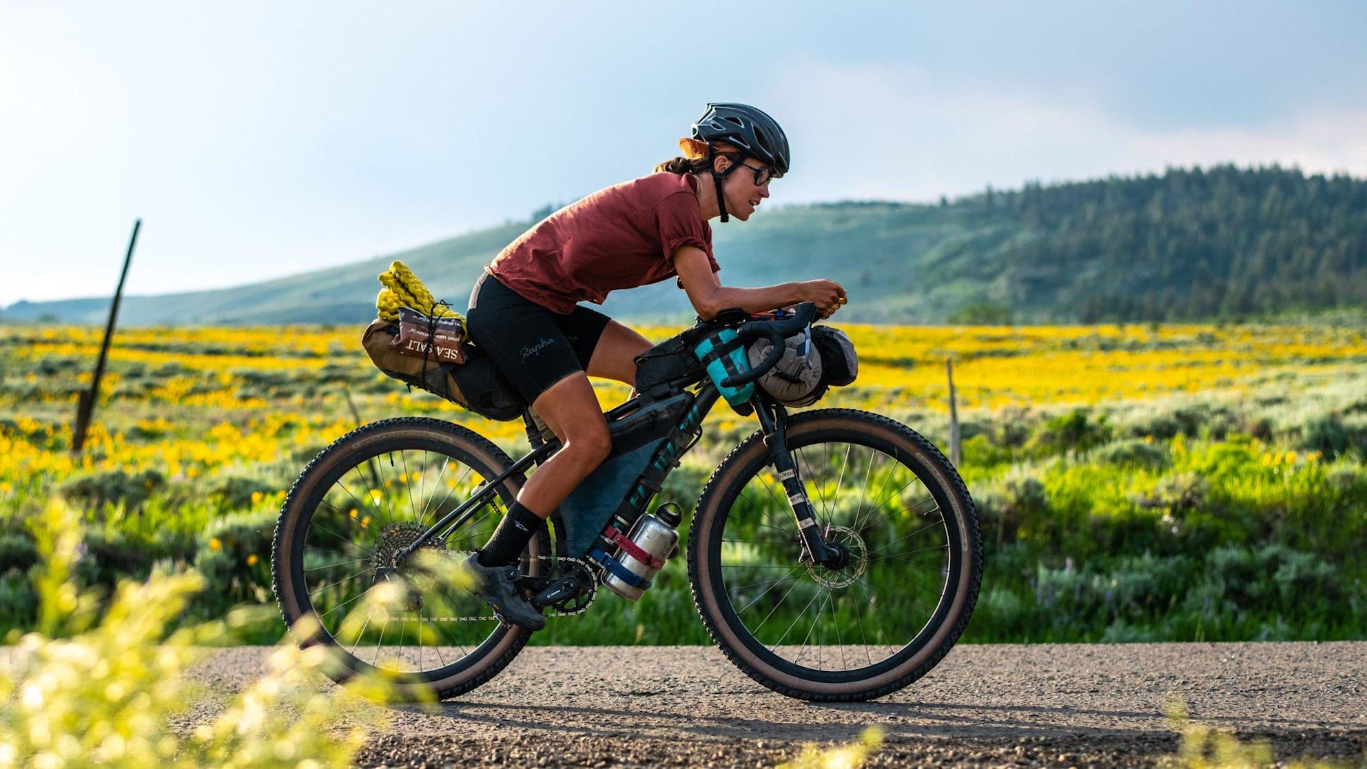 Rapha bike packing top