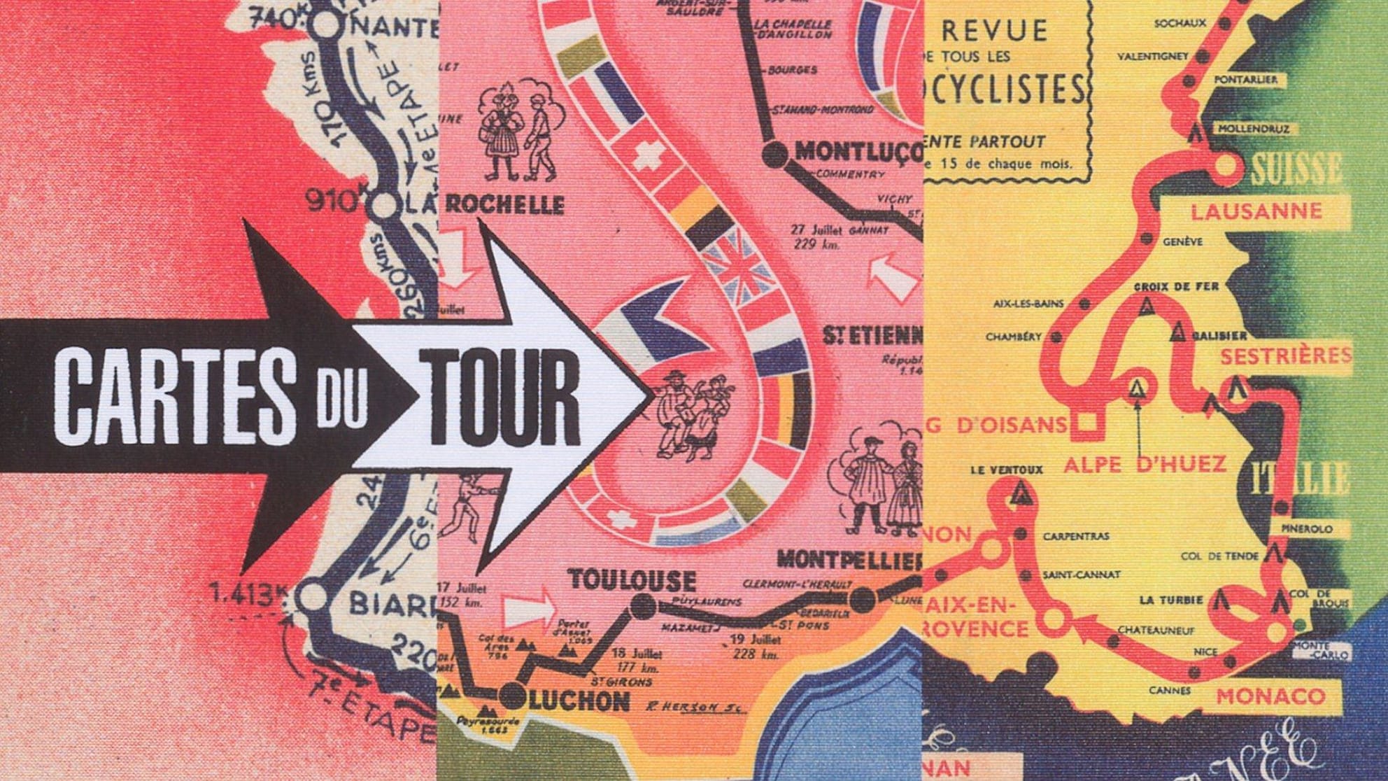 Aside from the iconic leaders’ jerseys worn in the race, the route maps of the Tour de France are perhaps the race’s most recognisable visual representations.
