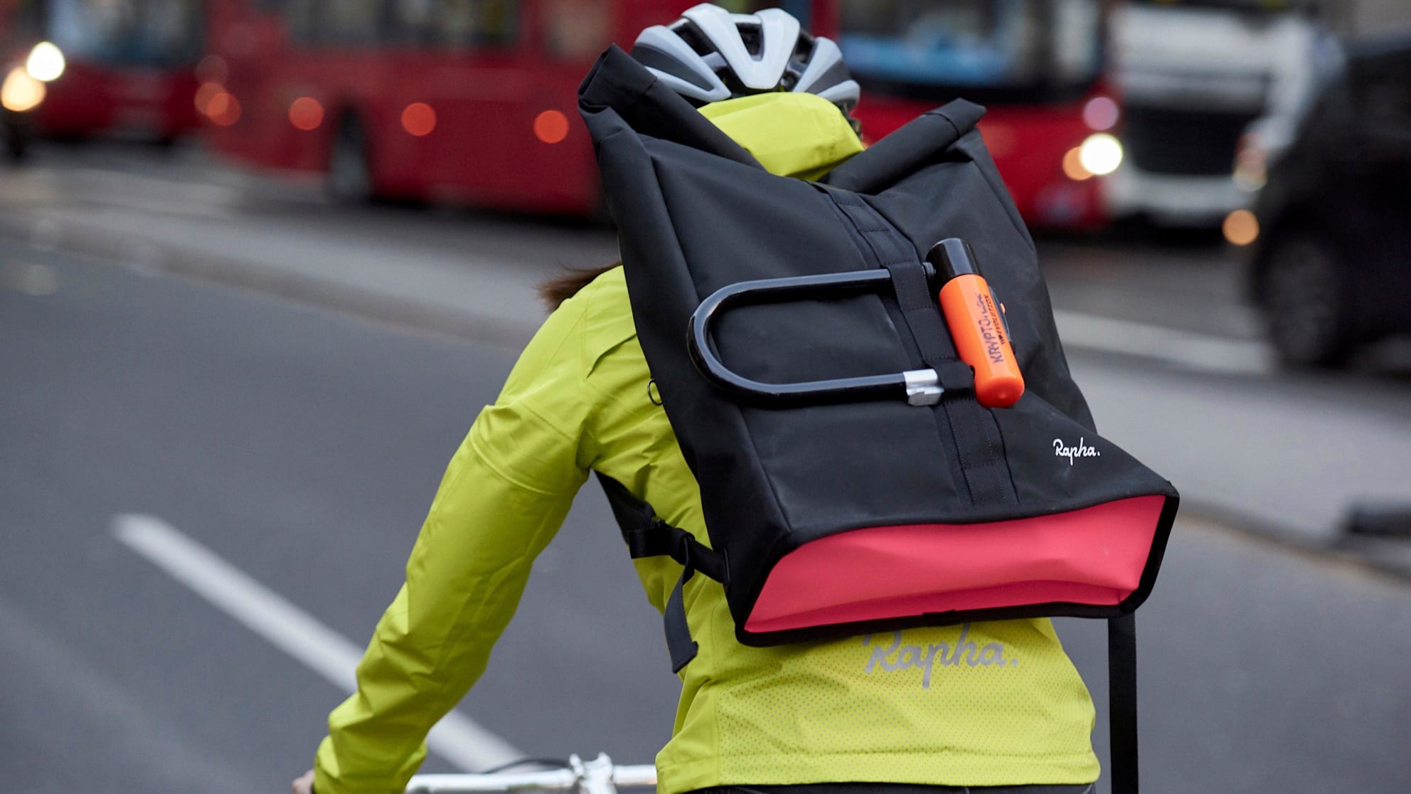 Roll Top Backpack | Rapha's Commuting Cycling the City and Riding to Work Water Resistant Urban Cycling Bag that's Visible and Practical | Rapha