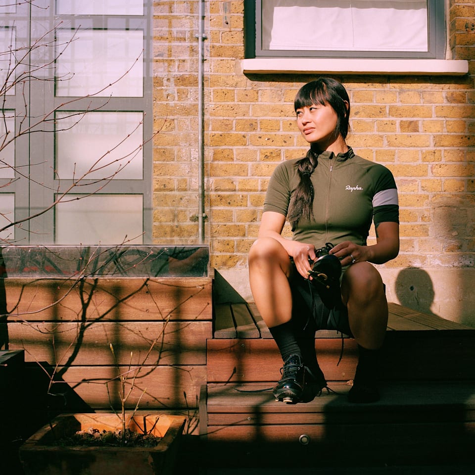 Rapha dark green jersey store