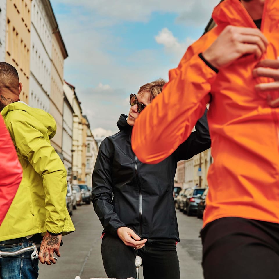 Urban Windproof & Waterproof Commuters Cycling Jacket - Orange