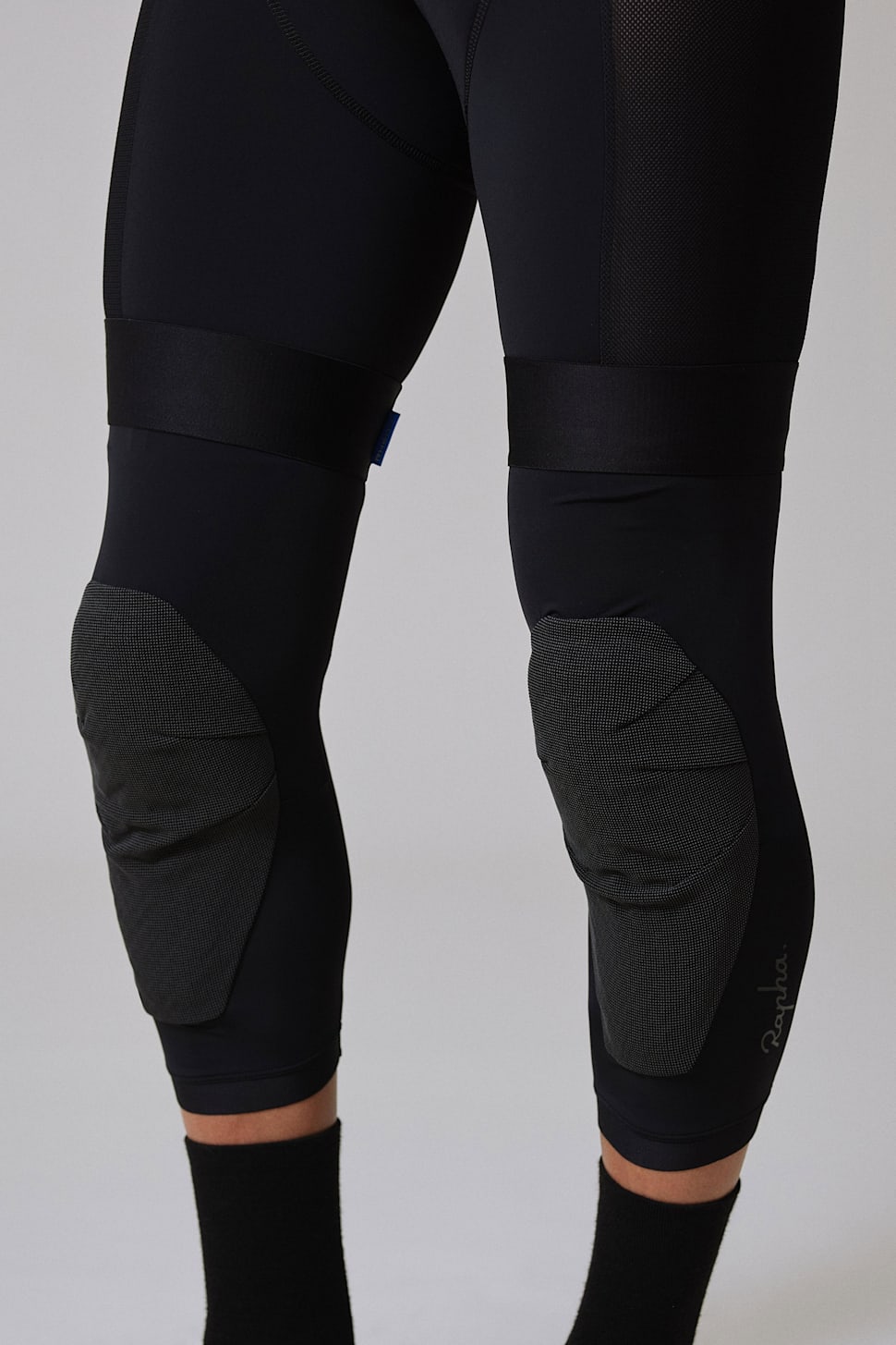 Women's Black Training Knee Pads Leggings - Carpatree