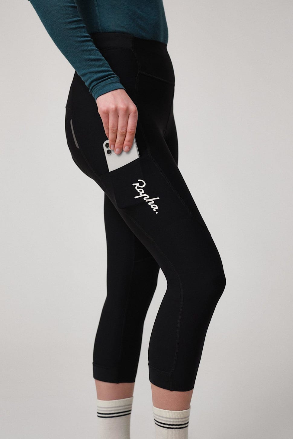 WOMEN'S BLACK 3/4 BIB TIGHTS